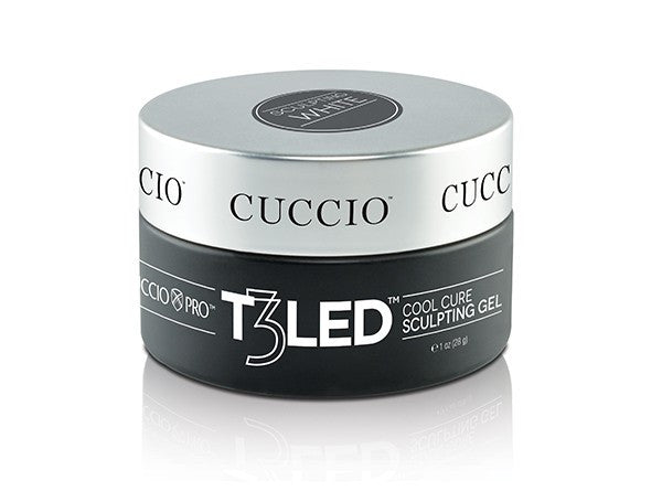 CUCCIO T3 LED/UV Controlled Levelling Gel - 1 oz White Nail Polish for Professional Salon & Home Manicure - Fast Curing, Long-Lasting Shine for Gel Nail Extensions & Art Designs