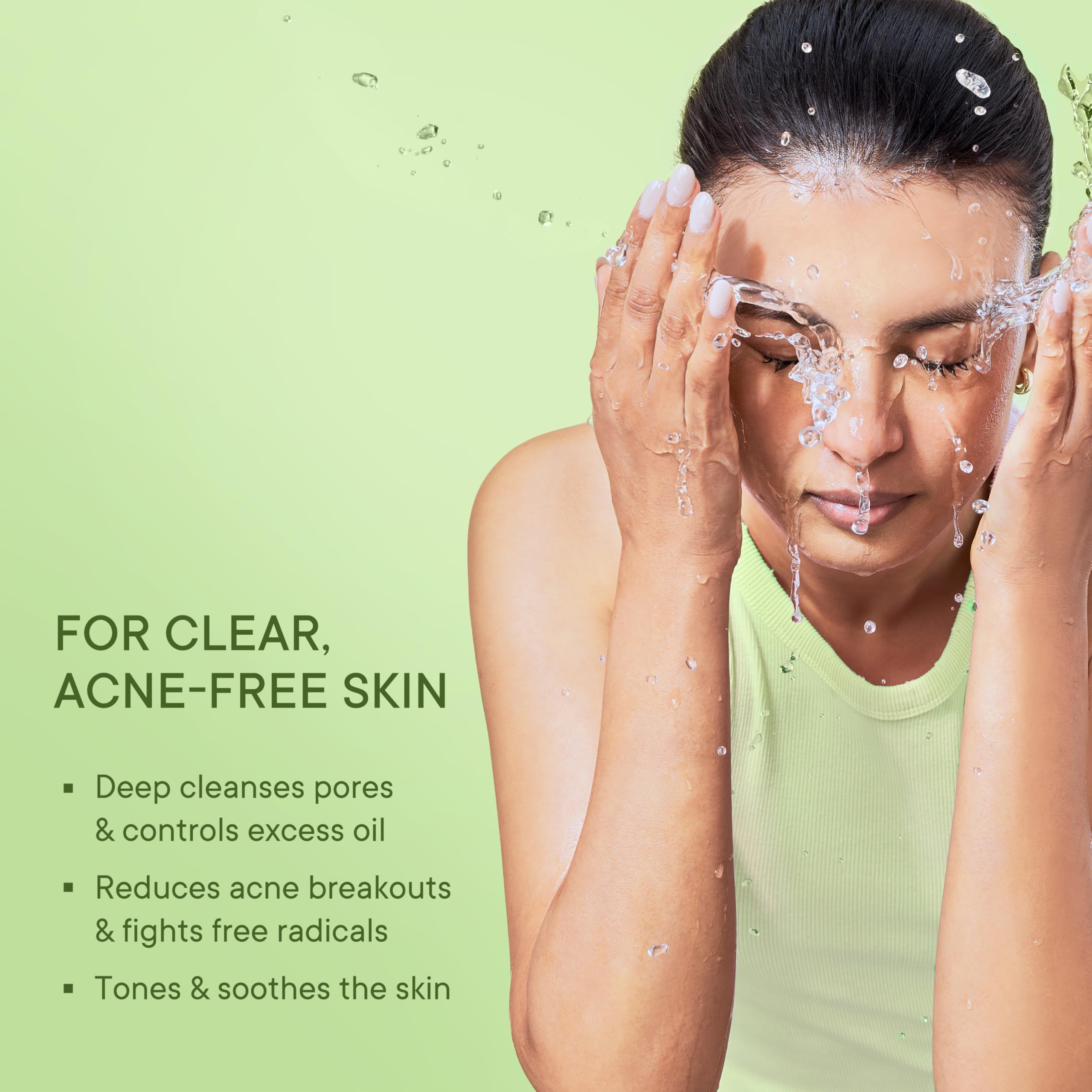 Matcha Green Tea Face Wash for Oily Skin | Korean Detox Gel Cleanser | Acne Control & Anti-Oxidants | Perfect for Daily Skincare Routine
