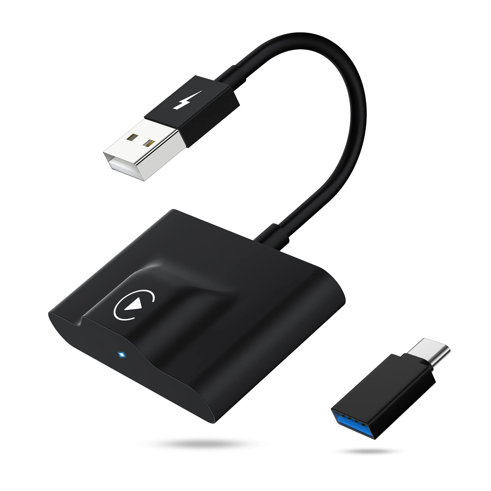 2024 Wireless CarPlay Adapter - Plug & Play Dongle for Factory Wired CarPlay, Converts to Wireless Fast & Easy, Compatible with 2015+ Cars & iPhone iOS 10+ (Perfect for Commuting, Road Trips & Hands-Free Driving)