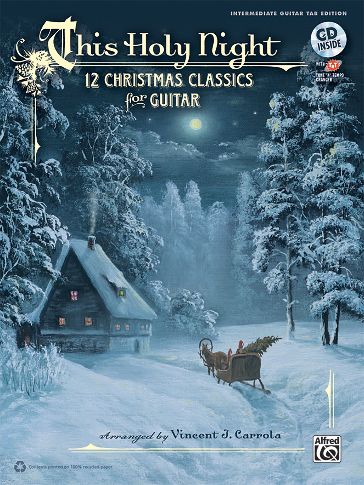12 Christmas Classics for Guitar - Guitar TAB Book & CD | Holiday Music for Festive Gatherings, Church Services & Family Celebrations