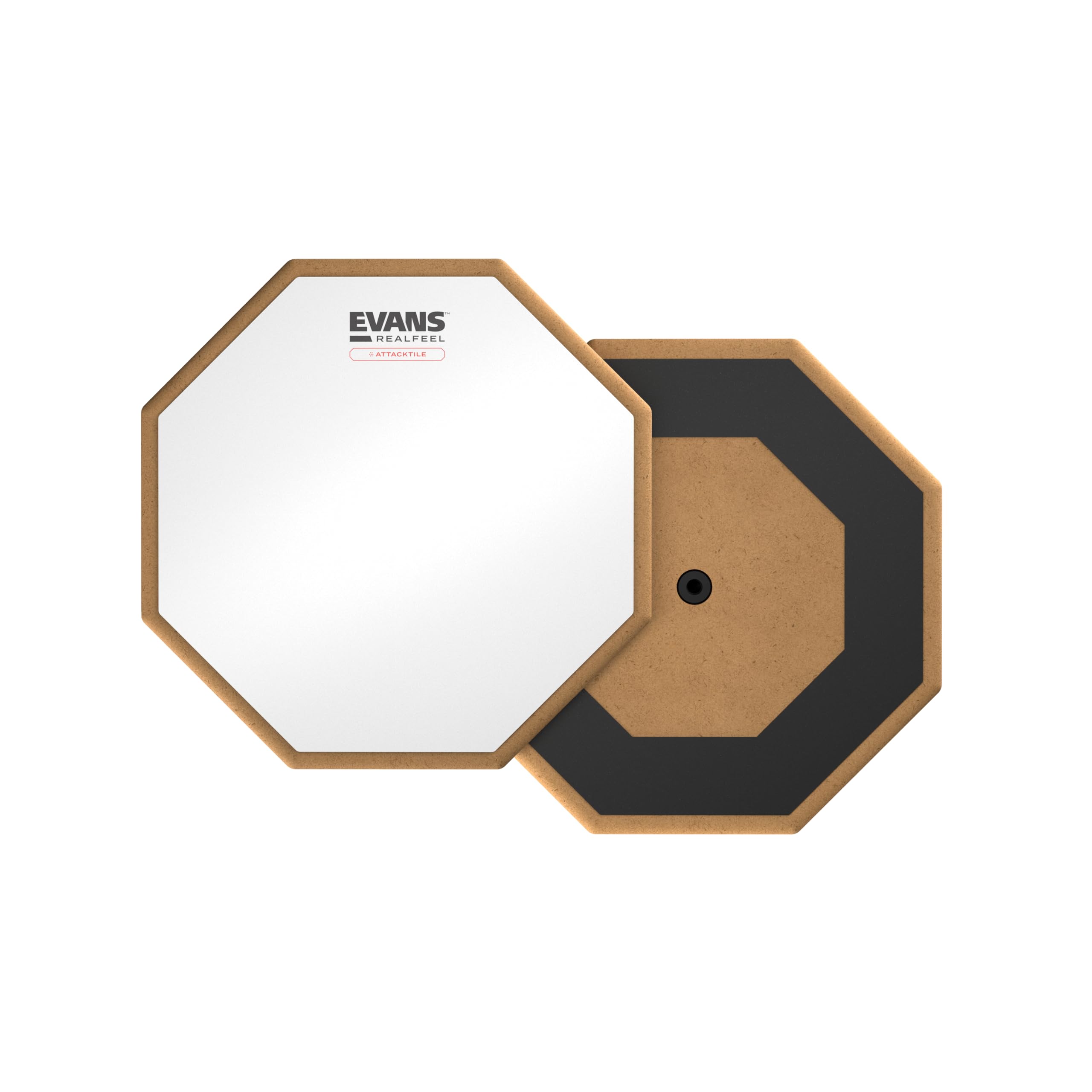 Evans RealFeel Attacktile 10-Inch Drum Practice Pad - UV Coated 1-Sided Drumming Pad for Quiet Practice - Perfect for Drummers, Beginners & School Band Kits - Ideal for Home, Studio & Classroom Use