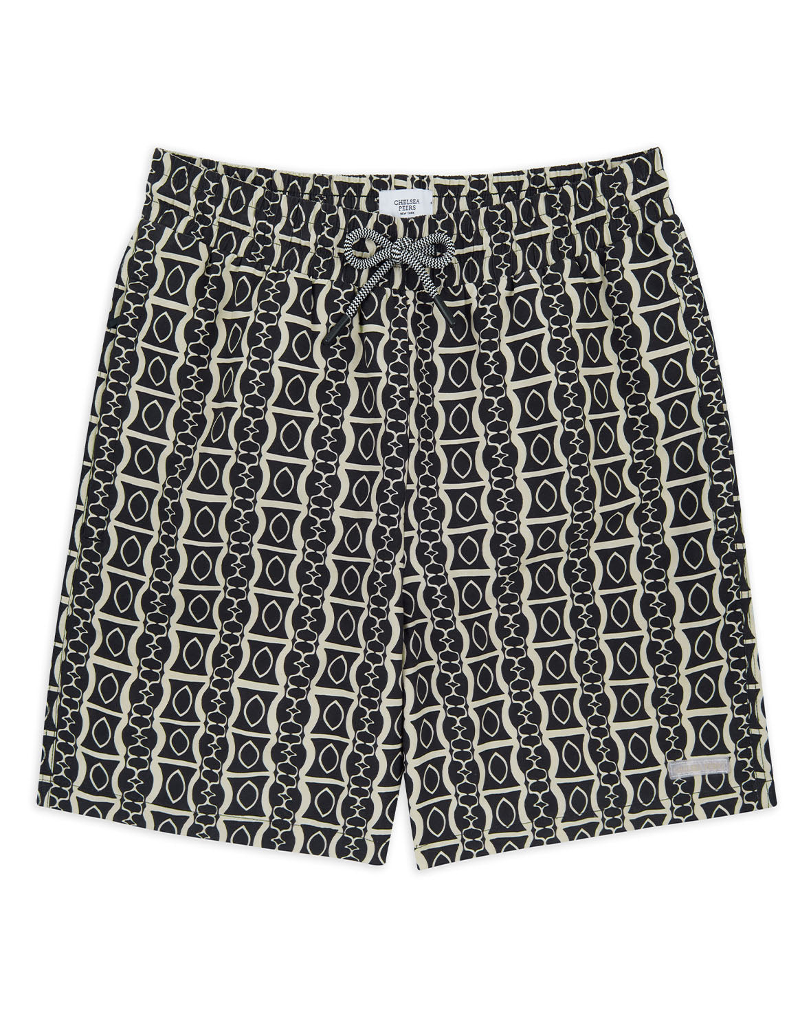 Abstract Print Swim Shorts for Men - Quick Dry Beach Swimwear with Comfortable Elastic Waistband - Perfect for Swimming, Surfing, and Summer Vacations