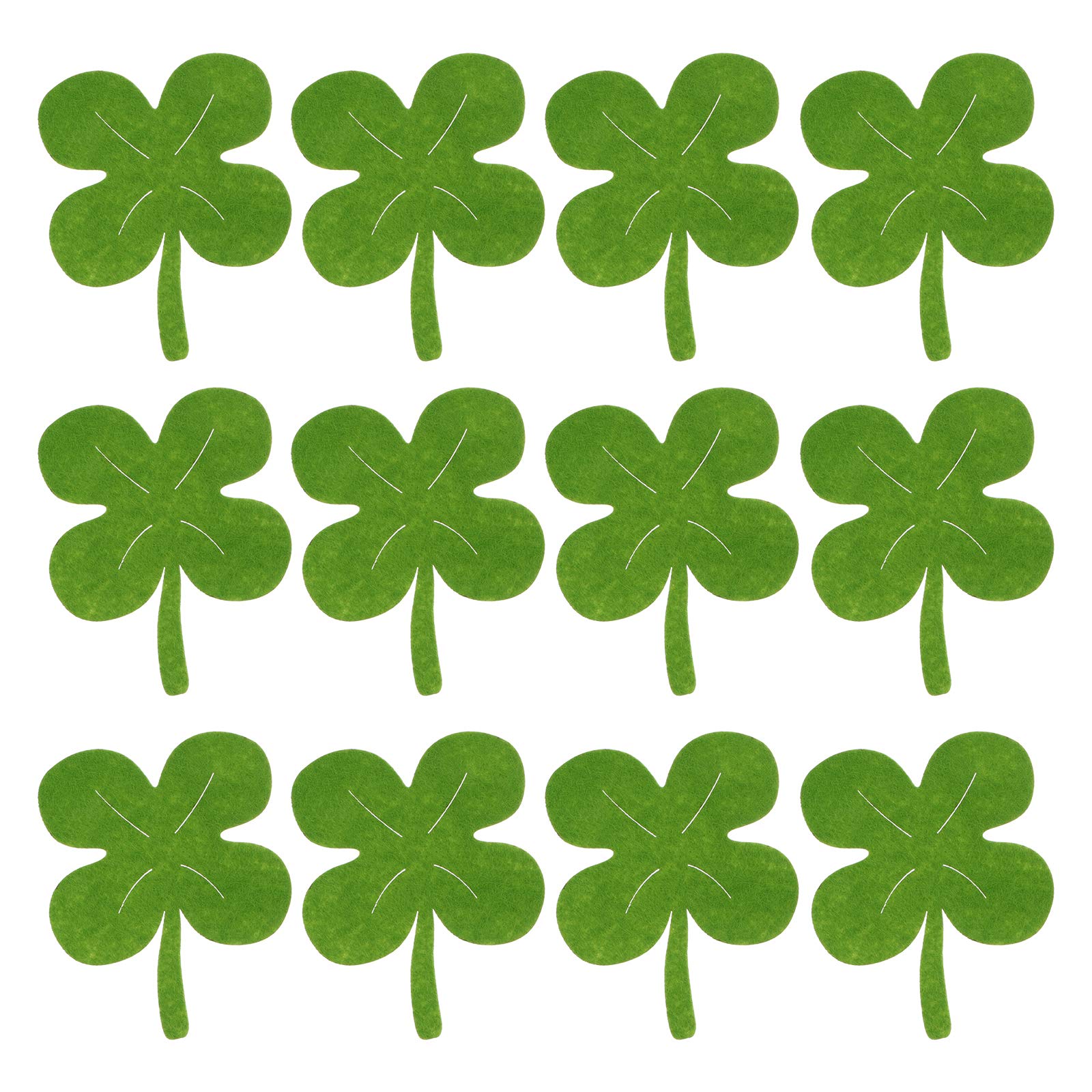 PRETYZOOM 4-Pack Green Four Leaf Clover Coasters & Placemats Set - Lucky Charm Drink Mats for St. Patrick's Day Party, Home Decor, and Irish-Themed Celebrations
