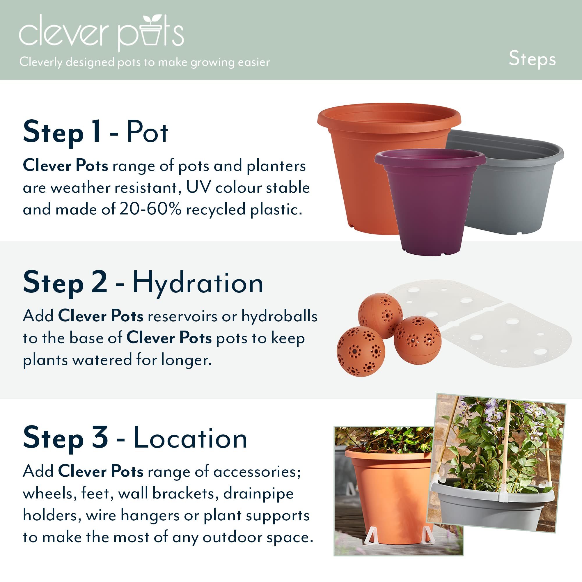 **19/20cm Lightweight Plastic Plant Pot with Drainage Holes - Indoor & Outdoor Weather-Resistant Planter for Flowers, Succulents & Herbs - Perfect for Garden, Deck, Patio & Balcony (Charcoal, 487623)**