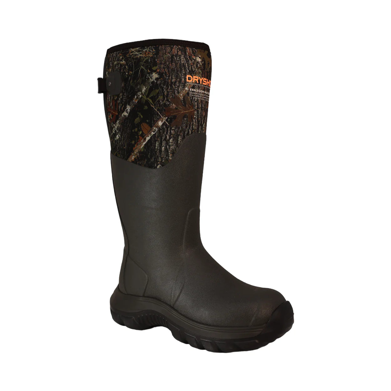 DRYSHOD Men's Evalusion Max Gusset Camo Waterproof Hunting Boots - Lightweight Insulated Rubber Boots for Outdoor, Fishing & Farm Work