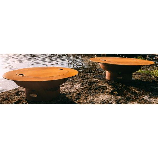 Magnum Fire Pit with Lid - Heavy Duty Steel Outdoor Fire Bowl for Backyard, Patio, and Camping - Perfect for Bonfires, Roasting Marshmallows, and Outdoor Gatherings