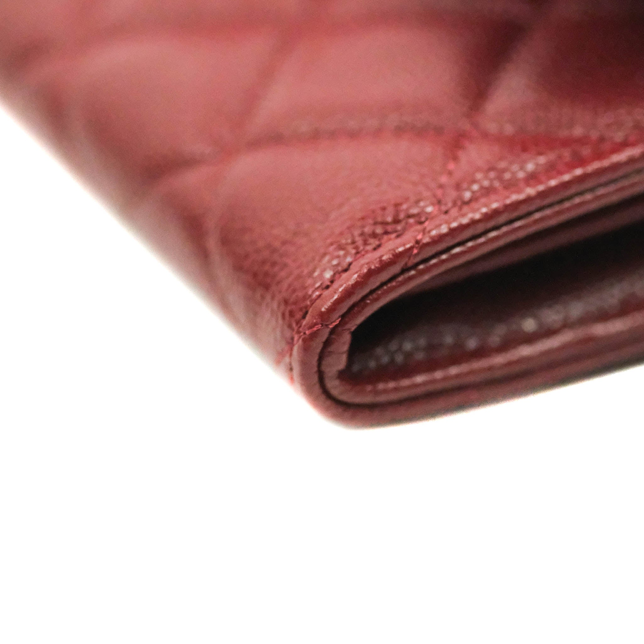 Chanel Caviar Quilted Long Flap Wallet in Burgundy with Gold Hardware - Luxury Leather Wallet for Women, Perfect for Everyday Use and Special Occasions