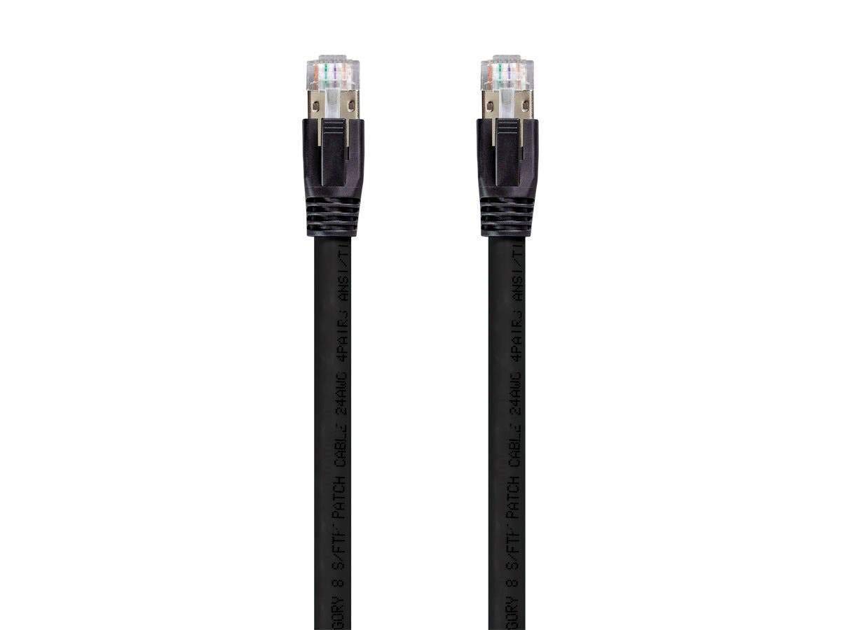 Monoprice Cat8 Ethernet Cable 10m (5-Pack) - 24AWG 2GHz 40Gbps High-Speed RJ45 Network Patch Cord - for Gaming, Streaming & Home Office - Compatible with Router, Modem, PC, Mac, Laptop, PS2/3/4 - Black
