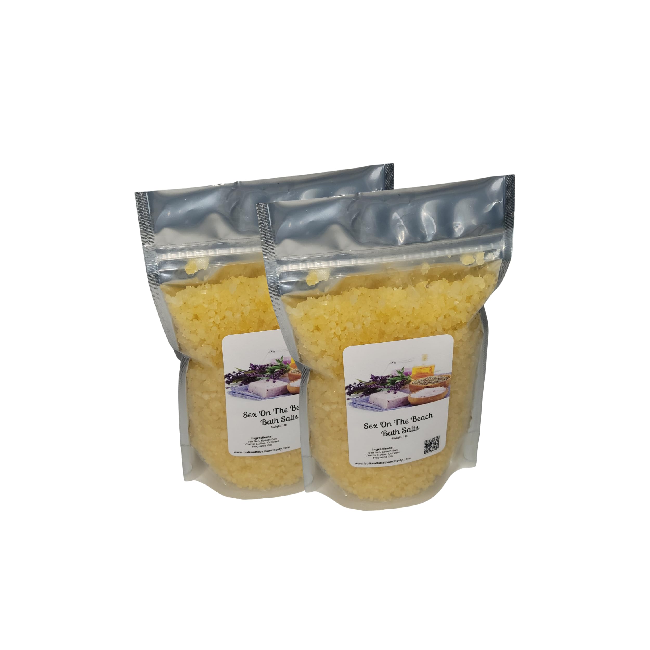 Relaxing Bath Salts - 1lb Bag with Sex on the Beach Fragrance (Pack of 2) | Perfect for Spa Nights, Stress Relief & Romantic Baths