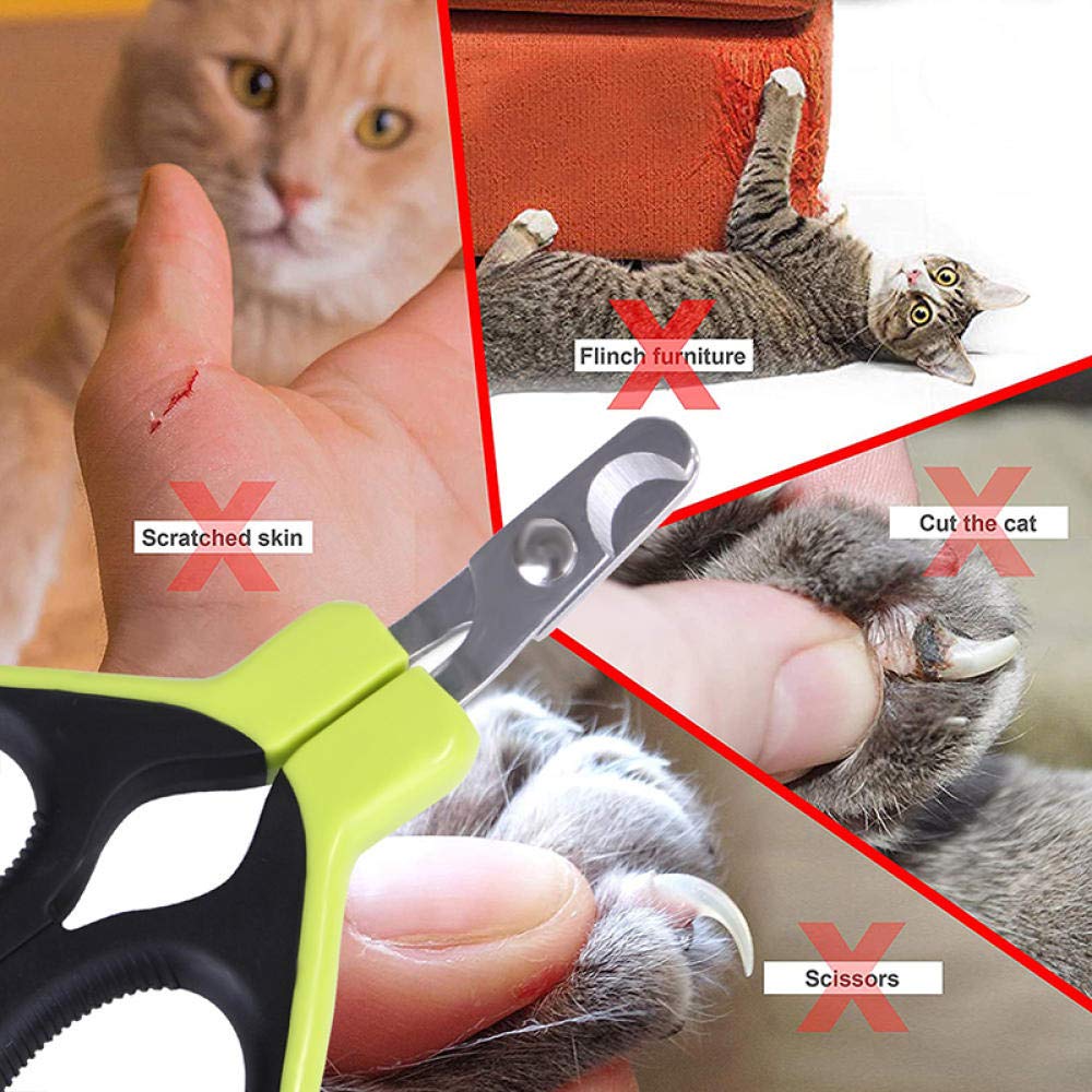 Premium Stainless Steel Pet Nail Clippers - 2 Pack Pink Cat & Dog Nail Trimmer with Safety Guard | Gentle Grooming Scissors for Safe Nail Cutting at Home | Perfect for Small to Medium Pets