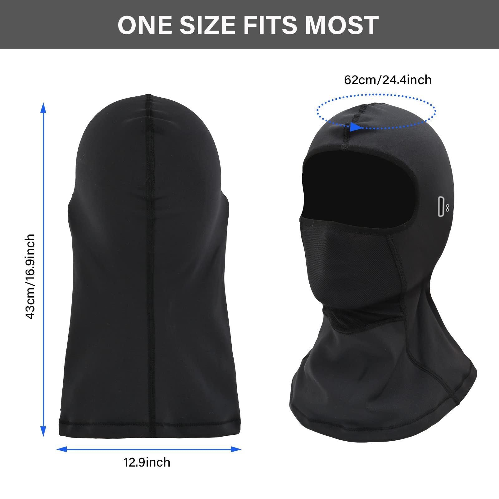 2 Pack Windproof Balaclava Ski Mask for Men & Women - Warm Winter Face Cover for Skiing, Snowboarding, Motorcycle Riding - Perfect for Cold Weather Outdoor Sports & Activities