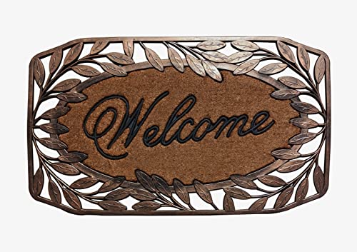 Leaf Border Welcome Bronze