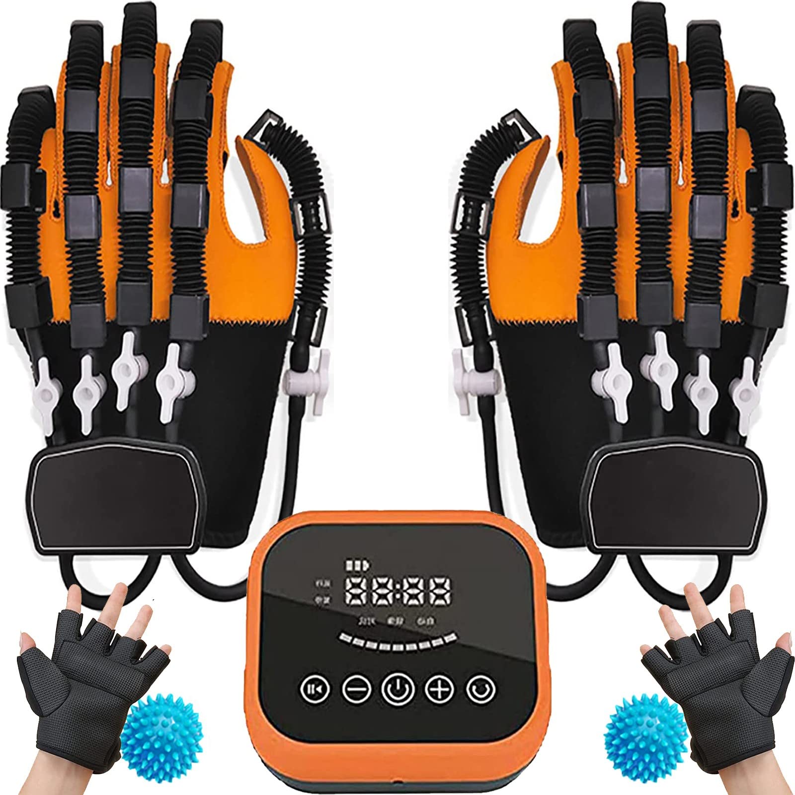 XUETAO Smart Rechargeable Rehabilitation Robot Gloves for Stroke Recovery & Hemiplegia - Finger Training Equipment for Pain Relief, Arthritis & Muscle Strength - Left & Right Hand Therapy Gloves (Size XL) - Ideal for Post-Stroke Rehabilitation & Physical Therapy at Home