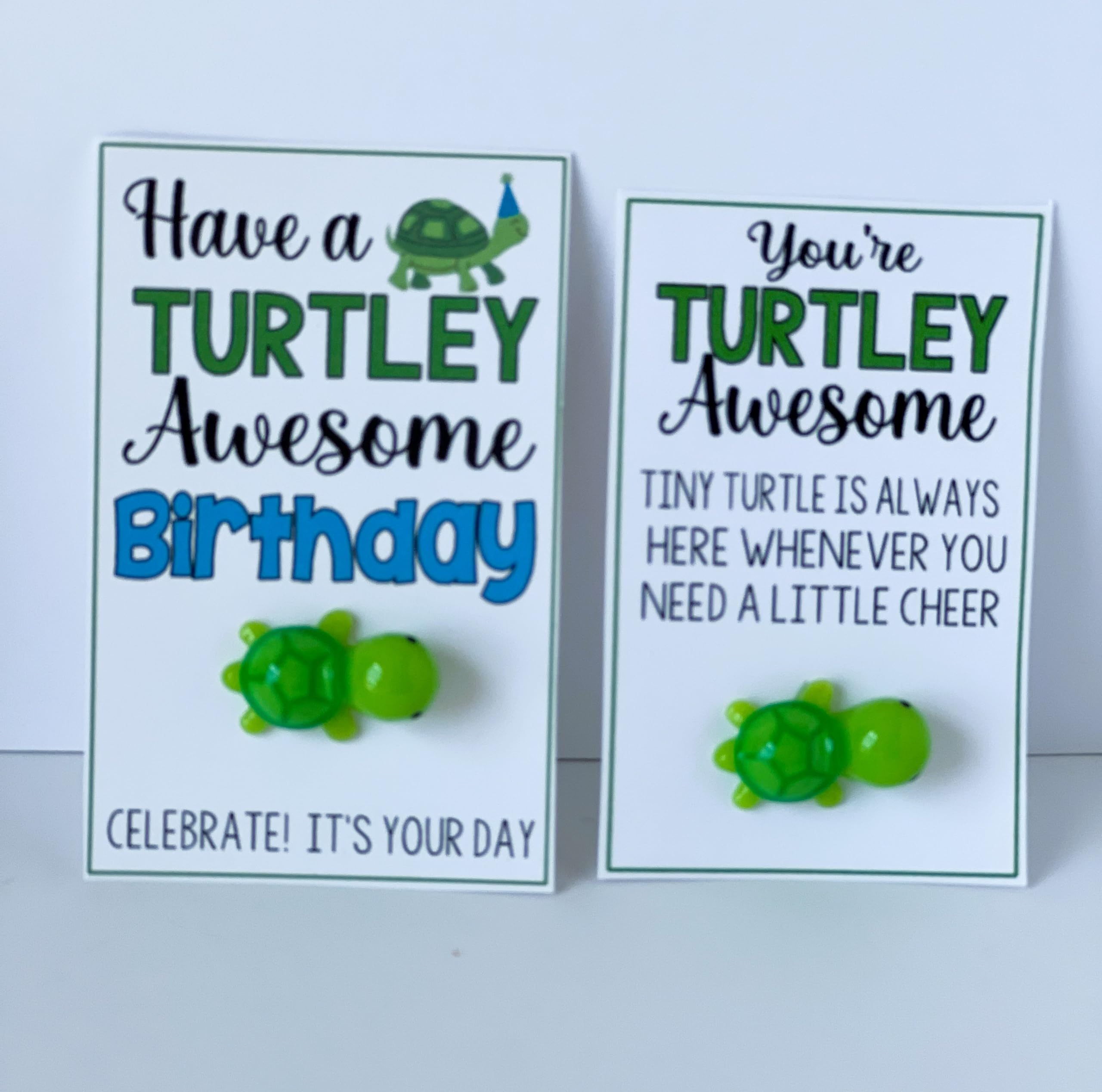 TURTLEY AWESOME Birthday Gift Bags Set of 2 - Mini Turtle-Themed Party Favors for Birthdays, Baby Showers & Special Occasions