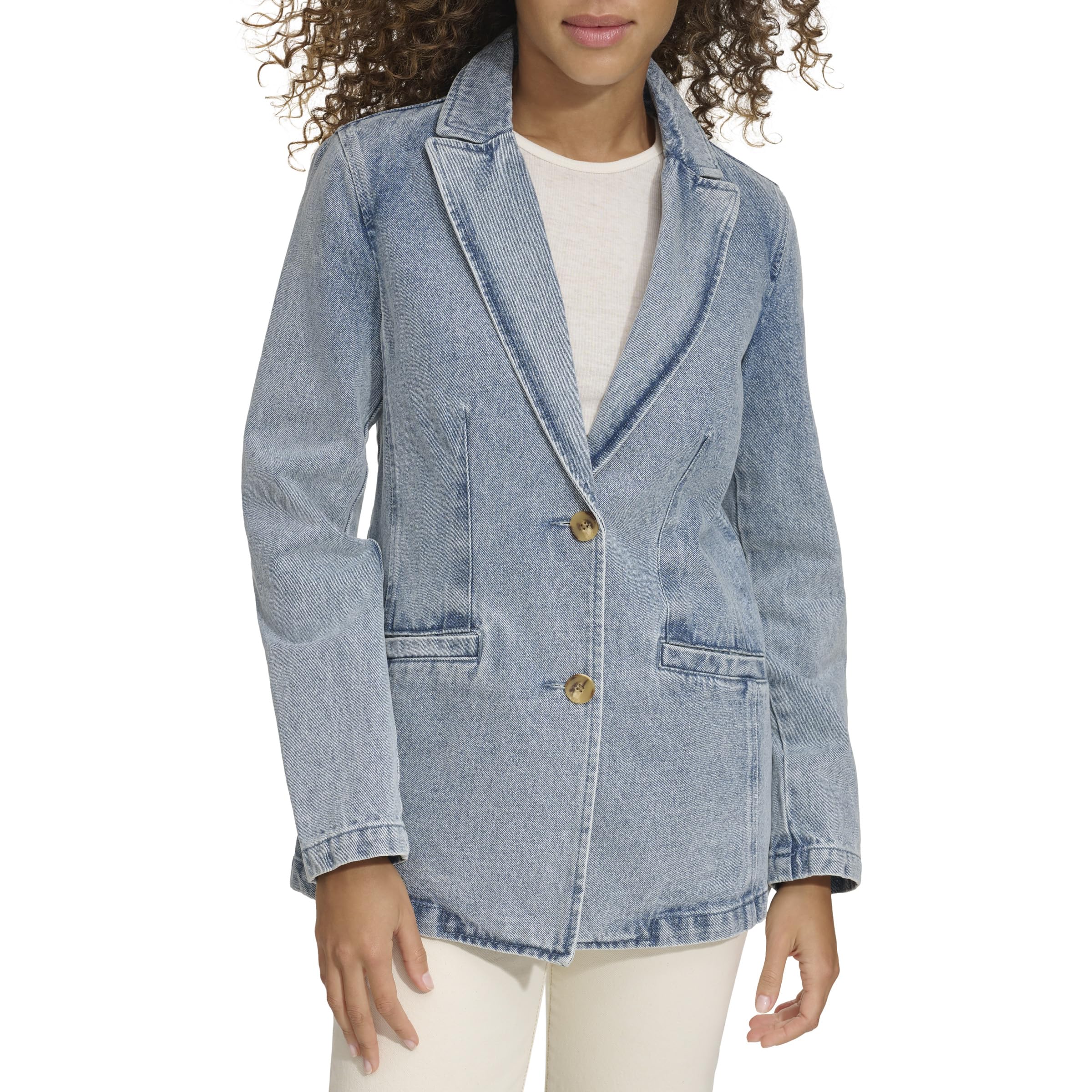 Levi's Women's Denim Single Breasted Blazer Jacket - Stylish Casual & Office Wear for Women | Perfect for Work, Dates & Everyday Outfits
