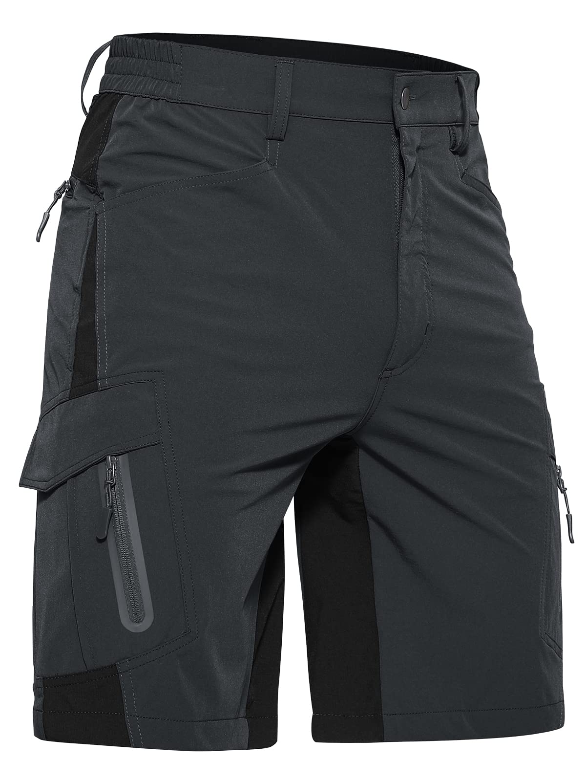 Men's Quick Dry Ripstop Hiking Shorts with Zip Pockets for Outdoor Adventures