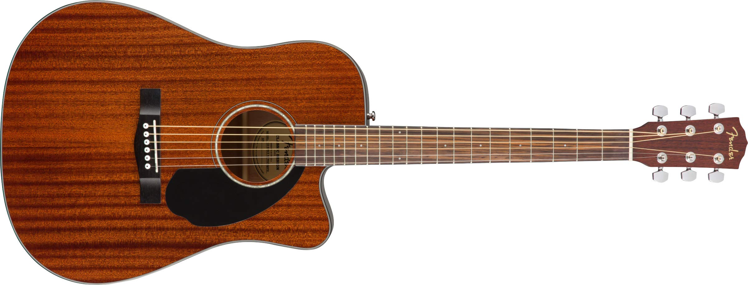 Fender CD-60SCE All Mahogany Solid Top Acoustic-Electric Guitar Bundle with Hard Case, Tuner, Strap & Accessories | Perfect for Beginners, Live Performances & Home Recording