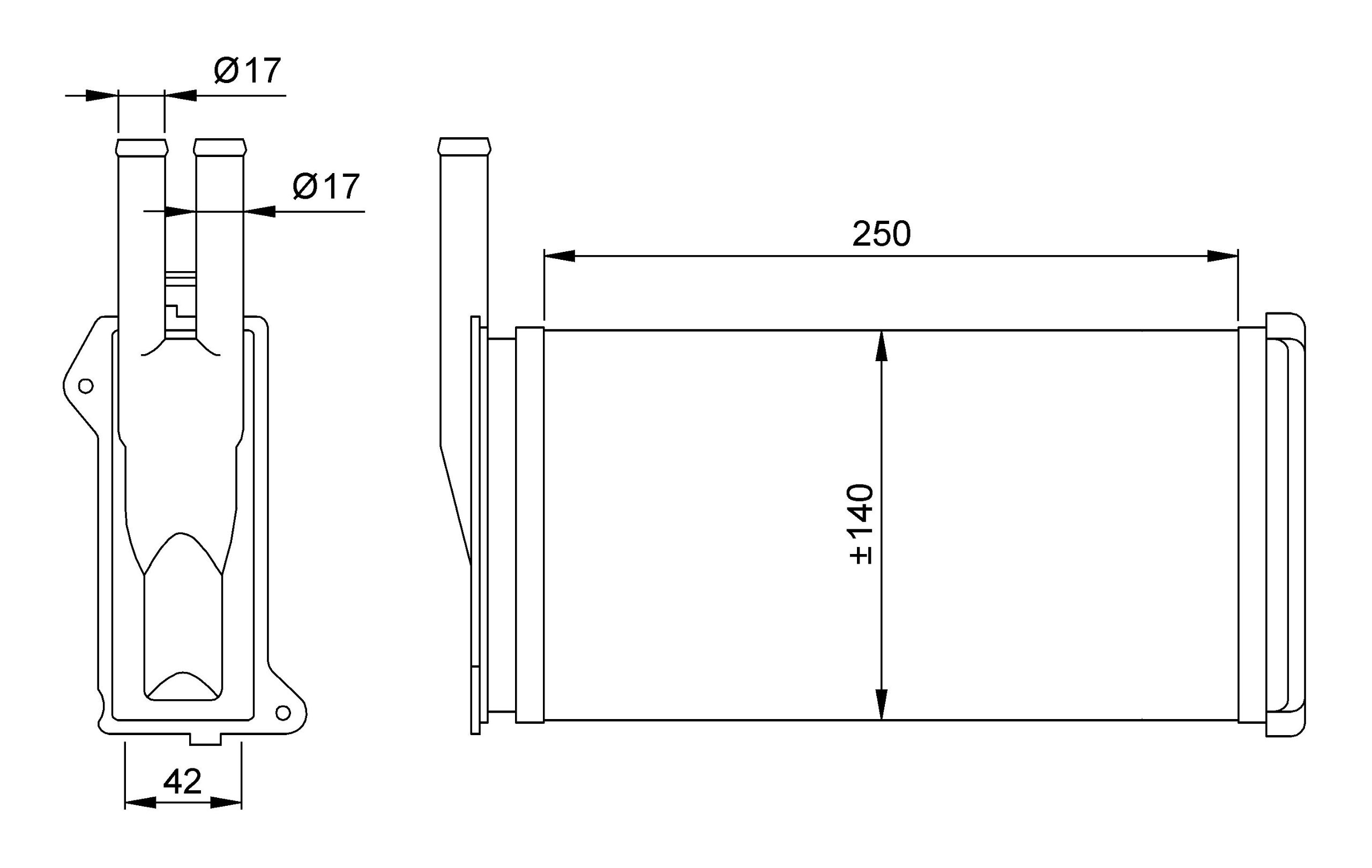 58638 High-Efficiency Heat Exchanger for Home Interior Heating Systems | Perfect for HVAC, Radiators & Boiler Applications