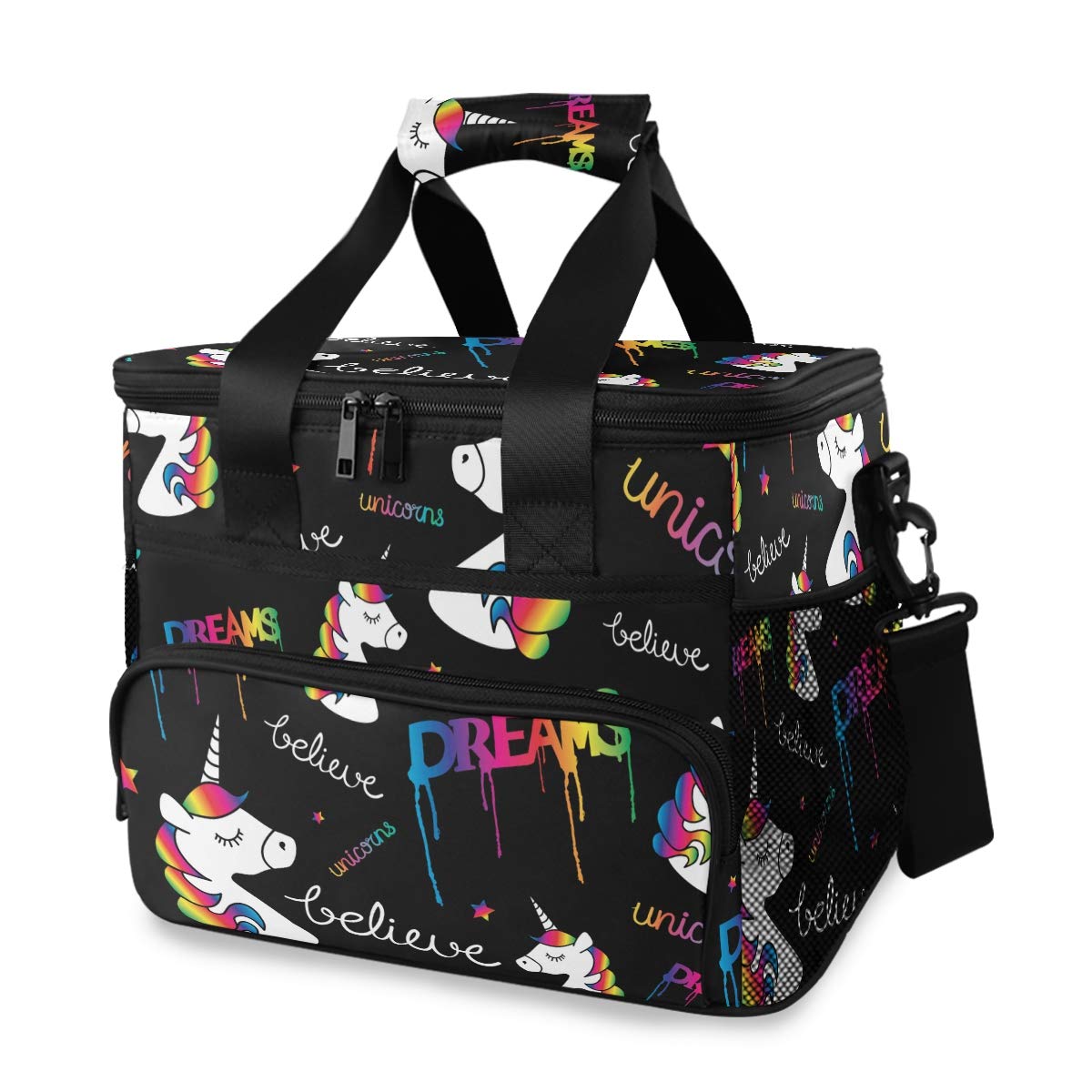 ALAZA Unicorns Dreams Large Insulated Cooler Bag - Leakproof Lunch Box for Outdoor, Travel, Hiking & Beach - Perfect for Picnics, Camping and School Lunches