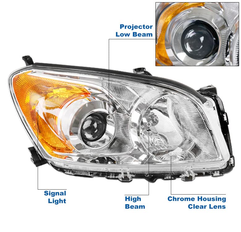 Chrome Projector Headlights with 6