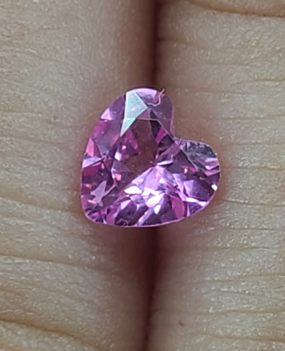 0.53ct Natural Medium Vivid Hot Pink Sapphire Heart Cut Loose Gemstone - 5mm VVS Eye Clean September Birthstone for Jewelry Making, Engagement Rings & Special Occasion Gifts