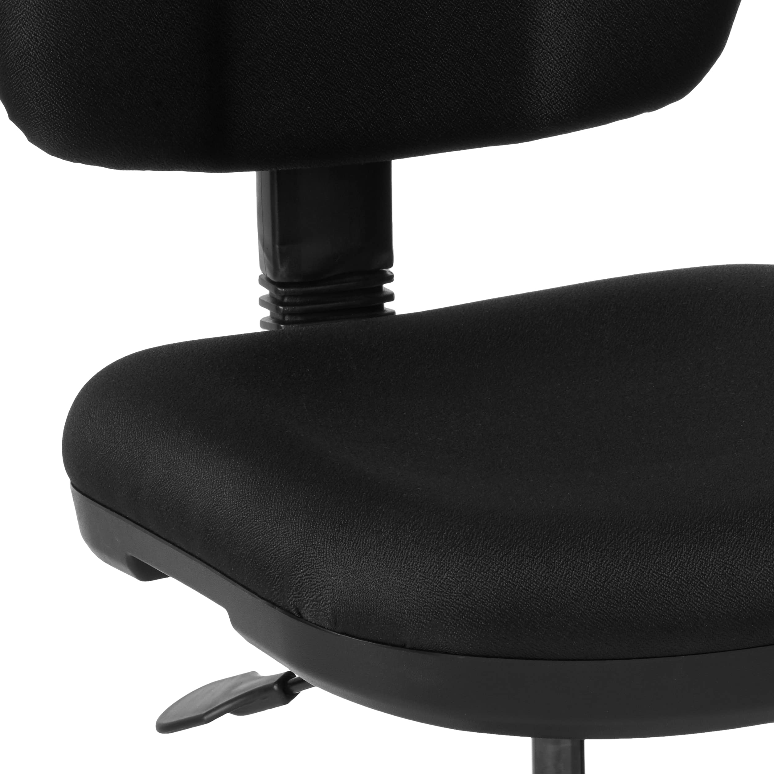 Office Star Ergonomic Pneumatic Office Chair with Thick Padded Seat & Lumbar Support - Adjustable Swivel Task Chair for Home Office, Computer Desk & Gaming (Black)