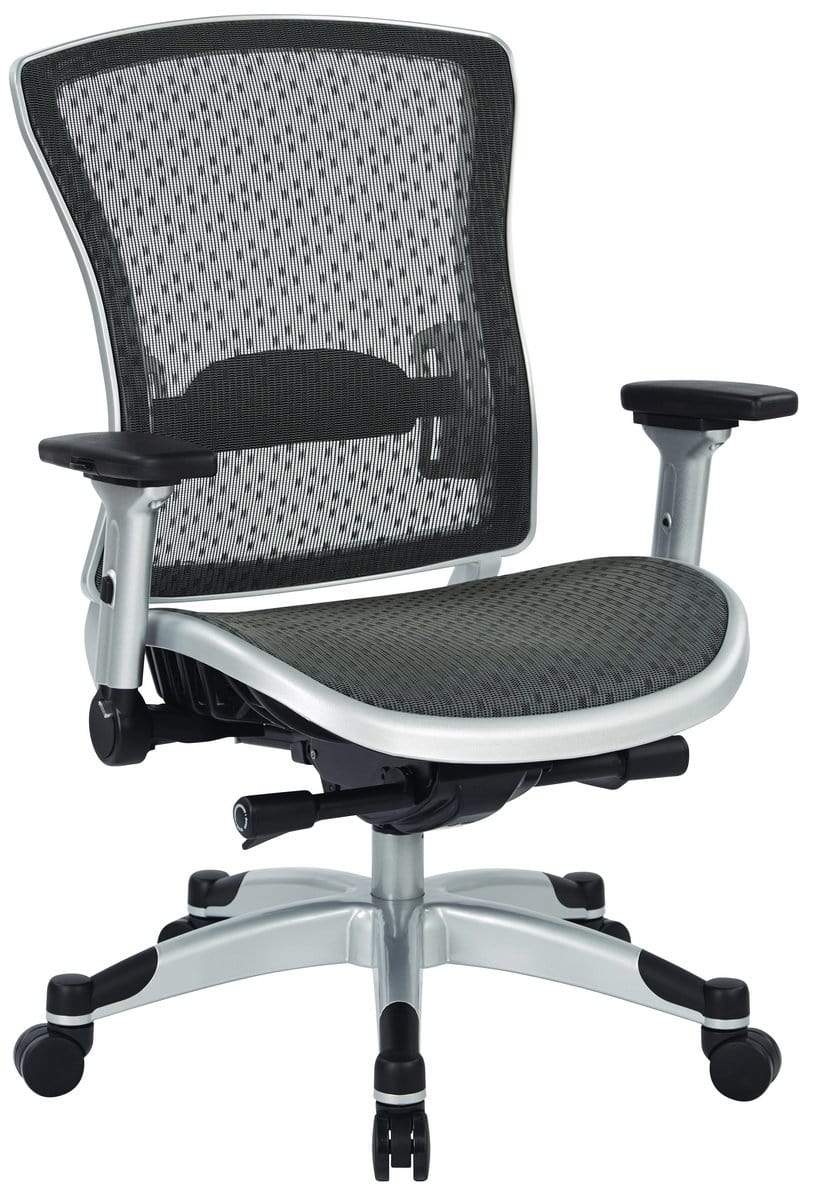Ergonomic Executive Office Chair with Breathable Mesh Back & Flip-Up Arms - Adjustable Height & Lumbar Support for Home & Office Workspaces [317 R22C6KF6] - Perfect for Long Hours of Comfortable Computer Work, Video Conferencing, and Productivity