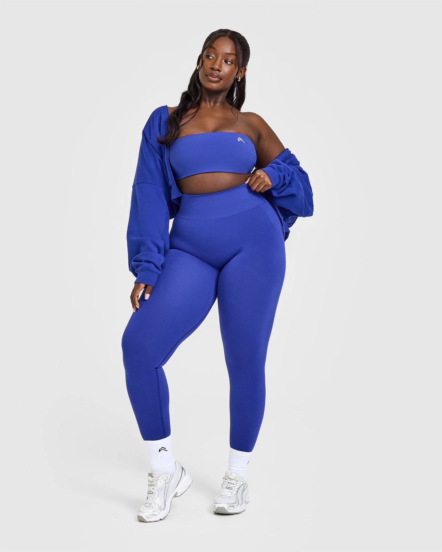 Unified Micro Bandeau Bralette - Wireless Comfort Bra in Space Blue | Seamless Yoga Bralette for Workouts, Lounge & Everyday Wear