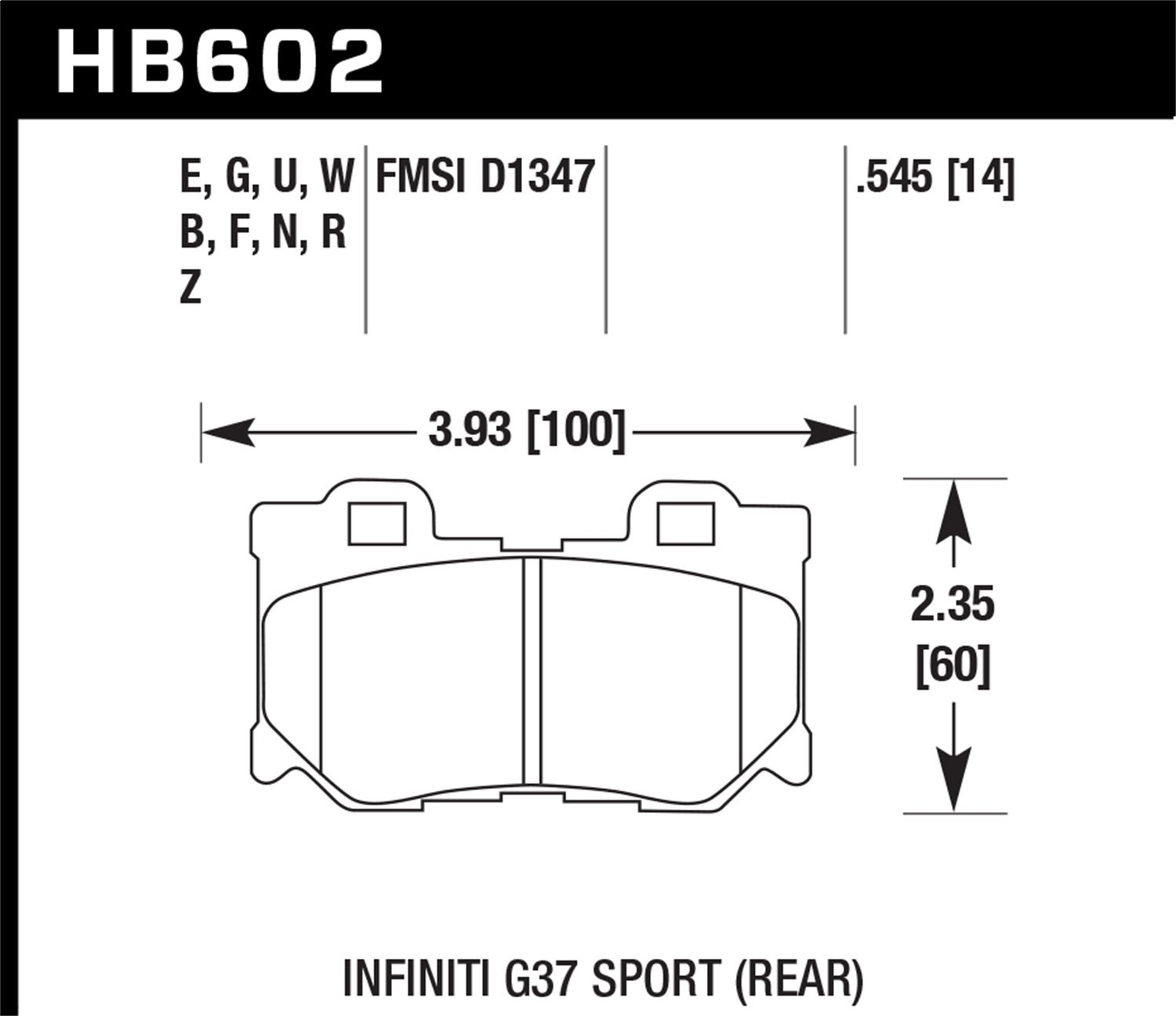 Hawk HB602R.545 Performance Brake Pads - High-Performance Ceramic Brake Pads for Cars, Trucks & SUVs | Superior Stopping Power, Low Dust & Noise | Ideal for Daily Driving, Racing & Off-Road Use