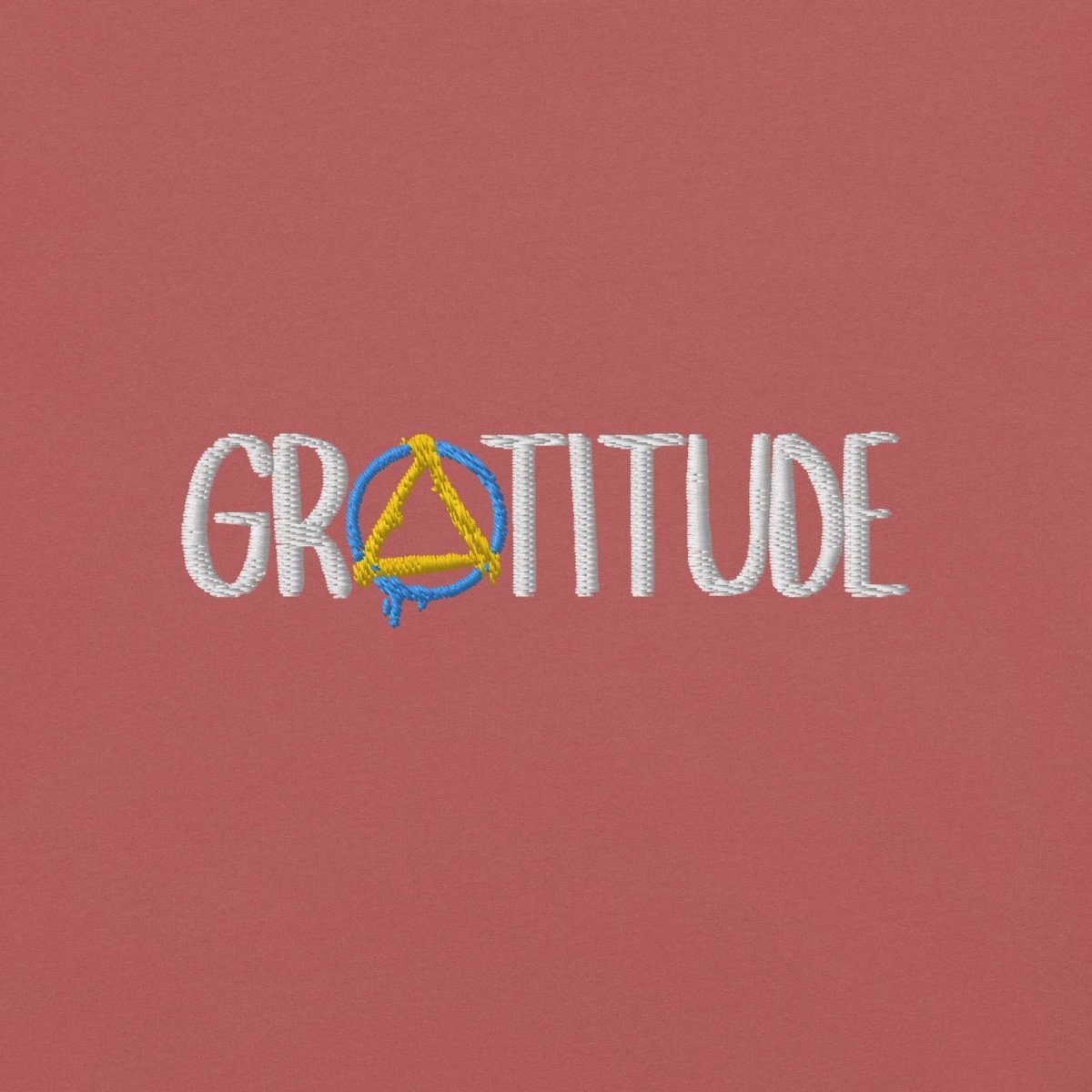 Gratitude Embroidered Heavyweight Unisex T-Shirt - Premium Cotton Crewneck Tee for Men & Women - Perfect for Casual Wear, Gifts, and Everyday Comfort