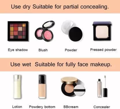 Soft Mushroom Beauty Blender 5-Piece Set for Makeup - Liquid, Cream & Powder Application