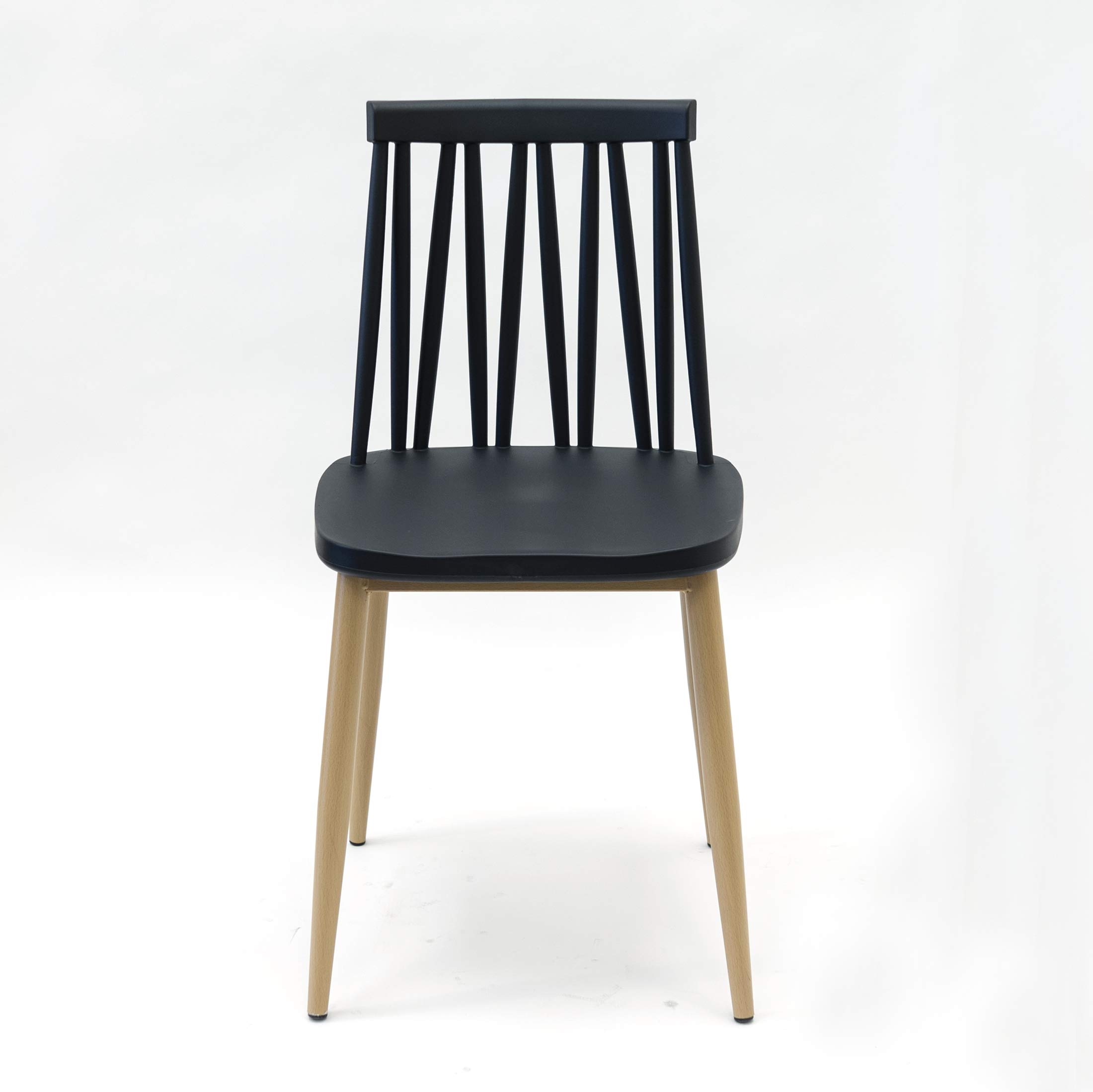 Premium Black Windsor Barstool Chairs - Heavy Duty Commercial Bar Stools for Restaurants, Pubs & Home Bars - 24