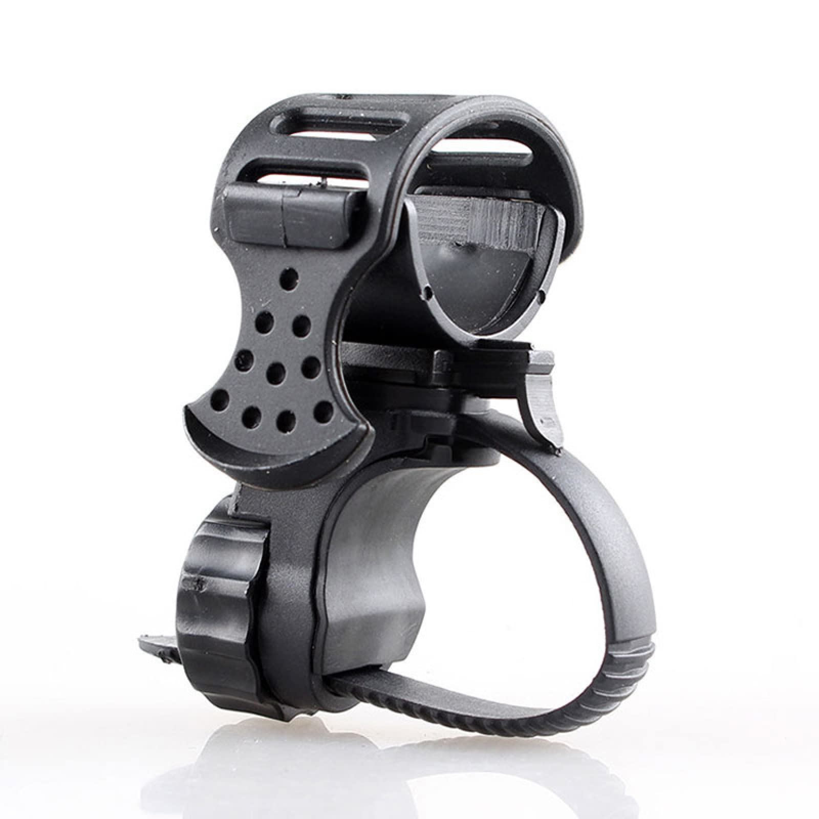 360° Rotatable Bicycle Handlebar Light Mount - Universal Flashlight & LED Headlight Holder for Night Cycling, Commuting & Outdoor Adventures