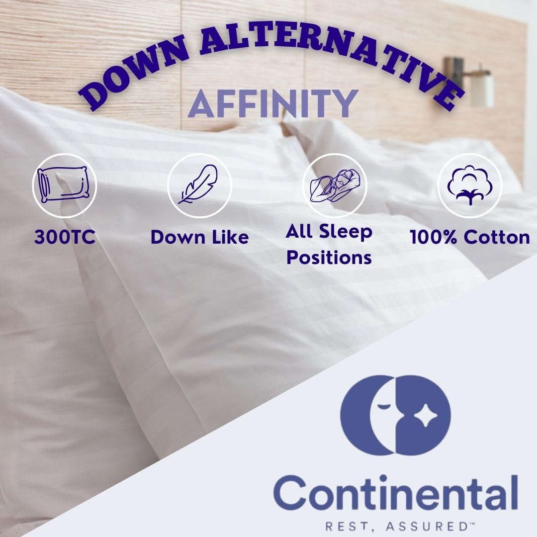 Premium Down Alternative Pillow - Hypoallergenic Standard Size Bed Pillow for Side, Back & Stomach Sleepers - Soft & Supportive for All-Night Comfort - Perfect for Home, Hotel & Travel Use - Set of 1