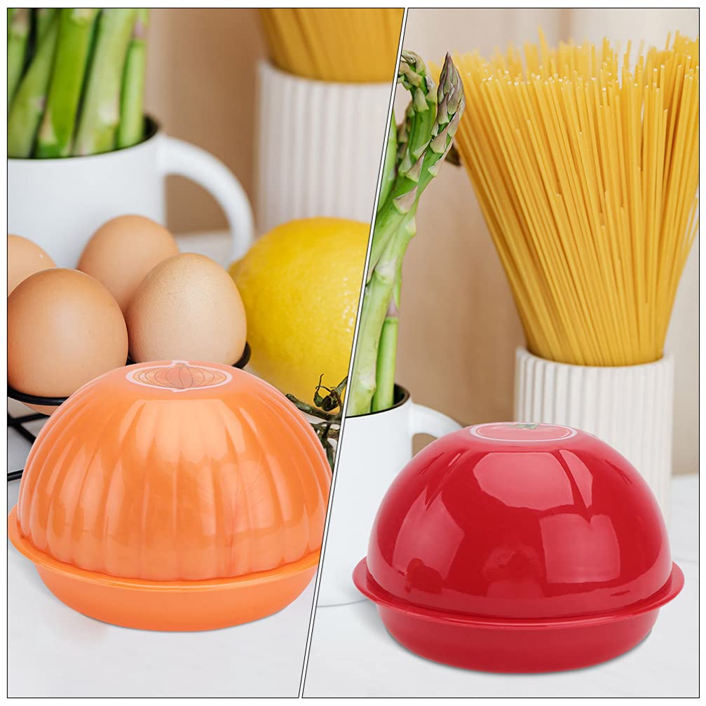 4-Piece Cabilock Airtight Food Storage Containers Set - Onion Saver, Avocado Keeper, Vegetable & Fruit Container for Refrigerator & Freezer | Perfect for Meal Prep, Leftovers & Fresh Produce Storage