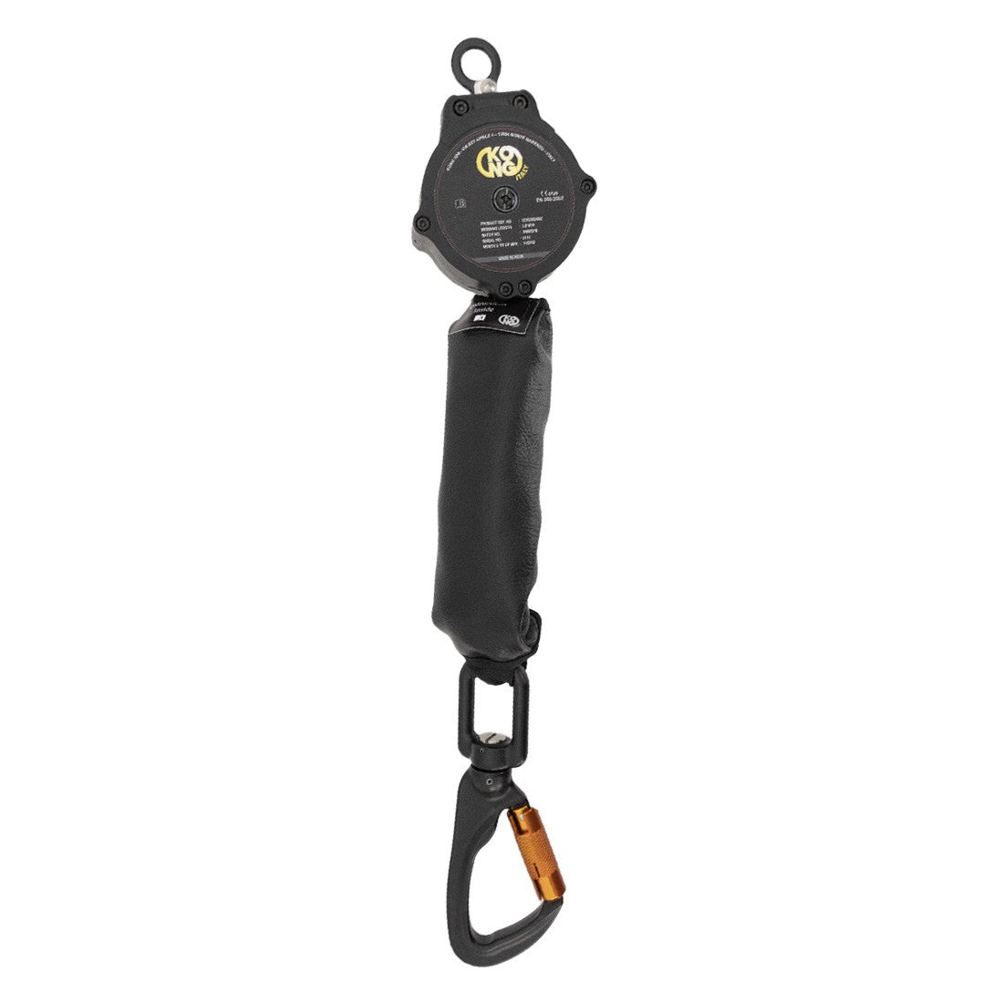 KONG Retractable Fall Arrester 2M Safety Lanyard - Ideal for Rock Climbing, Construction Work & Roofing Safety
