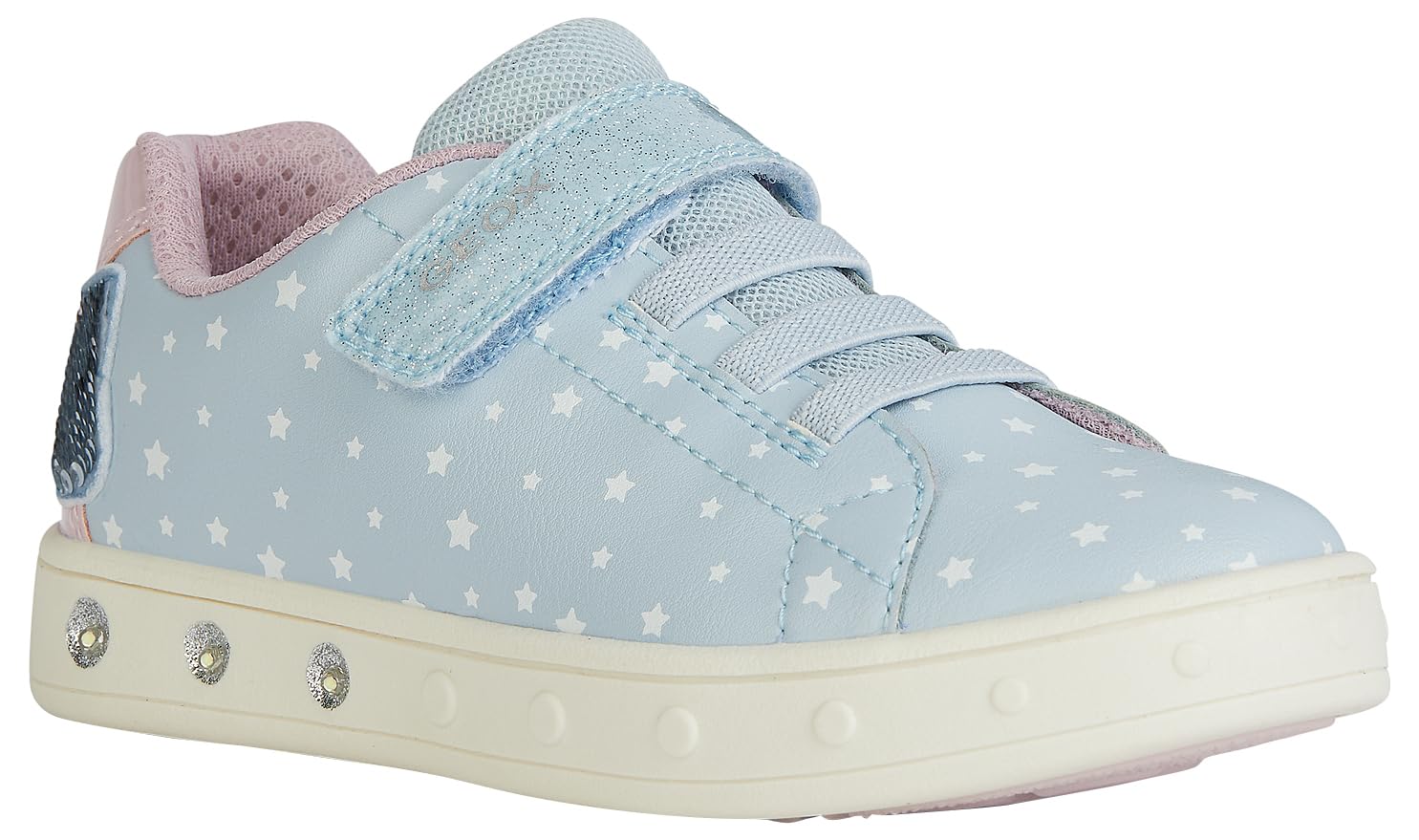 Geox Girl Skylin Light-Up Sneakers for Kids - LED Light Up Shoes for Girls, Comfortable & Stylish - Perfect for School, Playground & Outdoor Activities