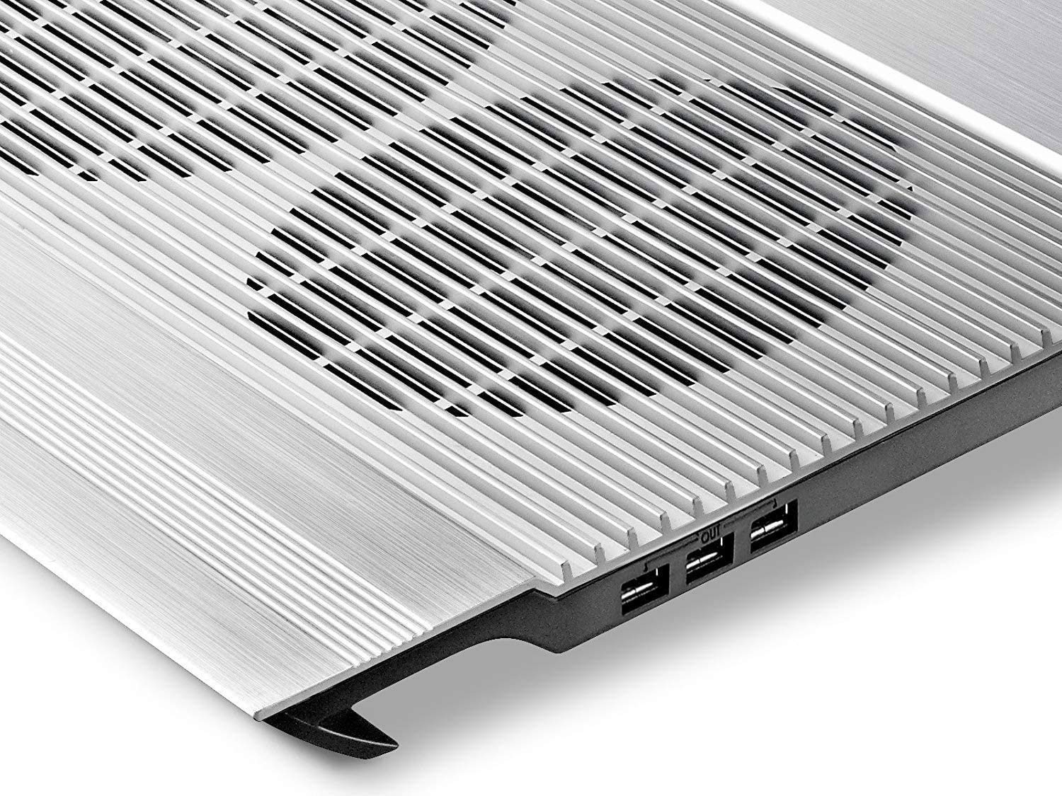 High-Performance Laptop Cooling Pad with Dual 140mm Fans - 3 USB Ports Aluminum Notebook Cooler for Gaming & Office Use | Computer Cooling Stand with Ergonomic Design