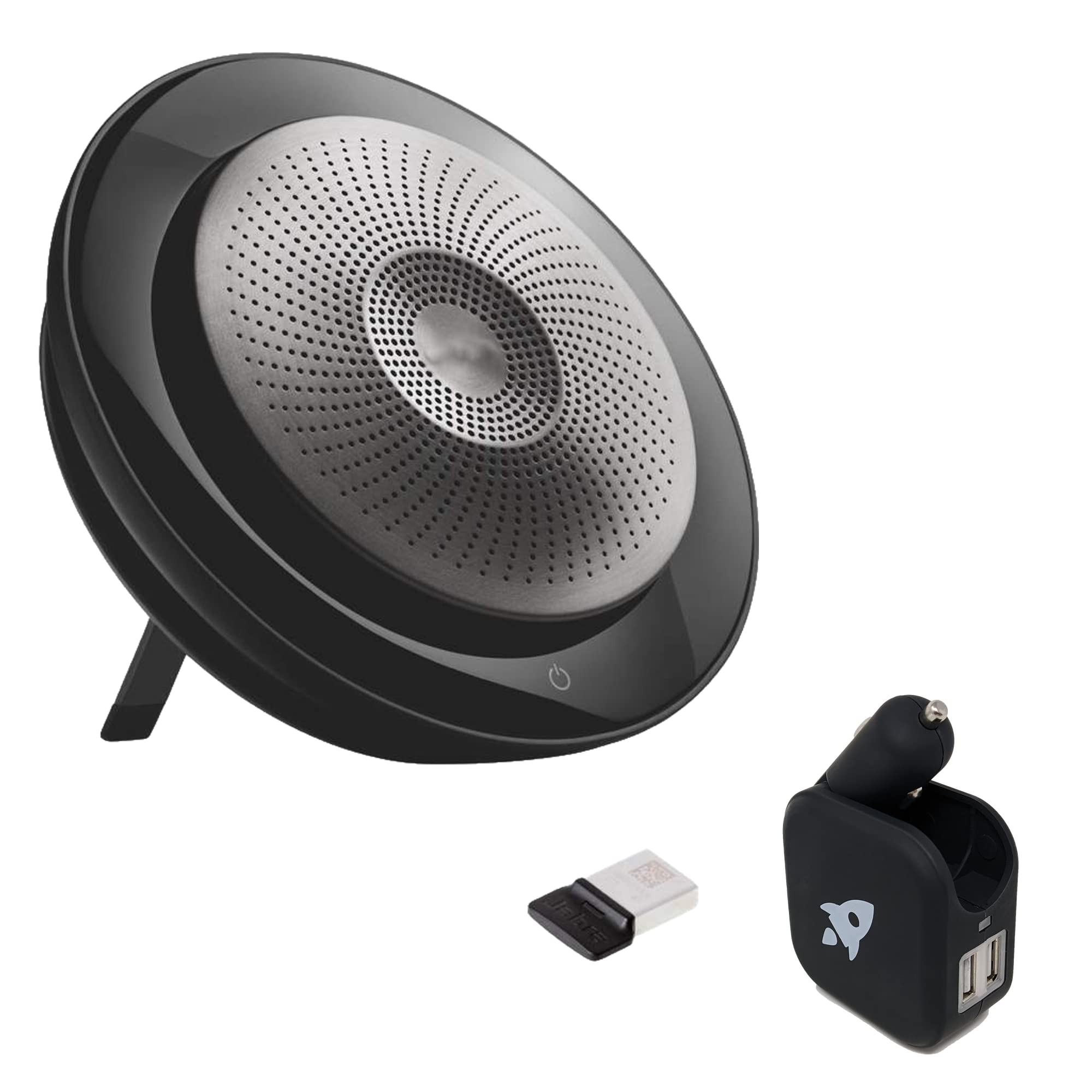 Jabra Speak 710 Wireless Bluetooth Speakerphone with USB Dongle & AC Wall Charger - HD Audio for PC, Mac, Tablet & Smartphone - Compatible with Microsoft Teams, Zoom, Skype for Video Conferencing & Remote Work - Perfect for Home Office & Business Meetings