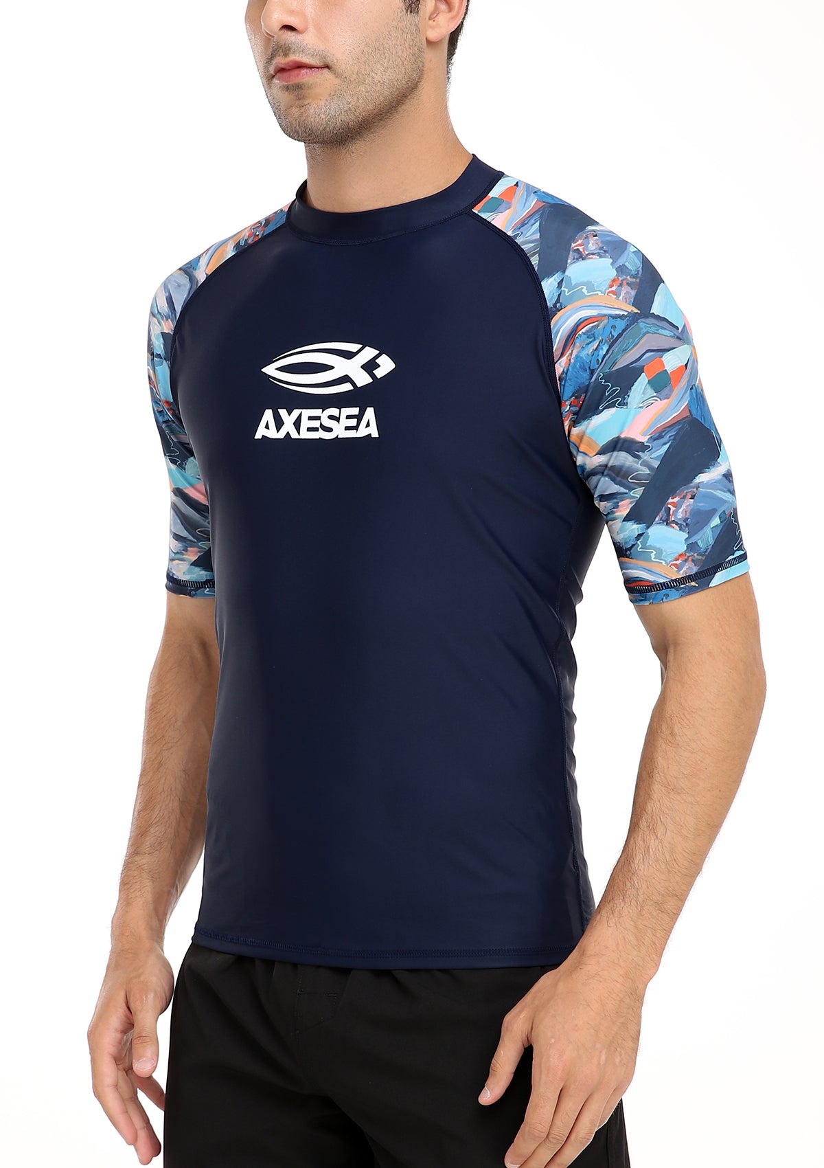 Axesea UPF 50+ Sun Protection Short Sleeve Rash Guard Shirt - Lightweight Quick-Dry Swim Shirt for Men & Women - Perfect for Swimming, Surfing, Beach & Outdoor Activities