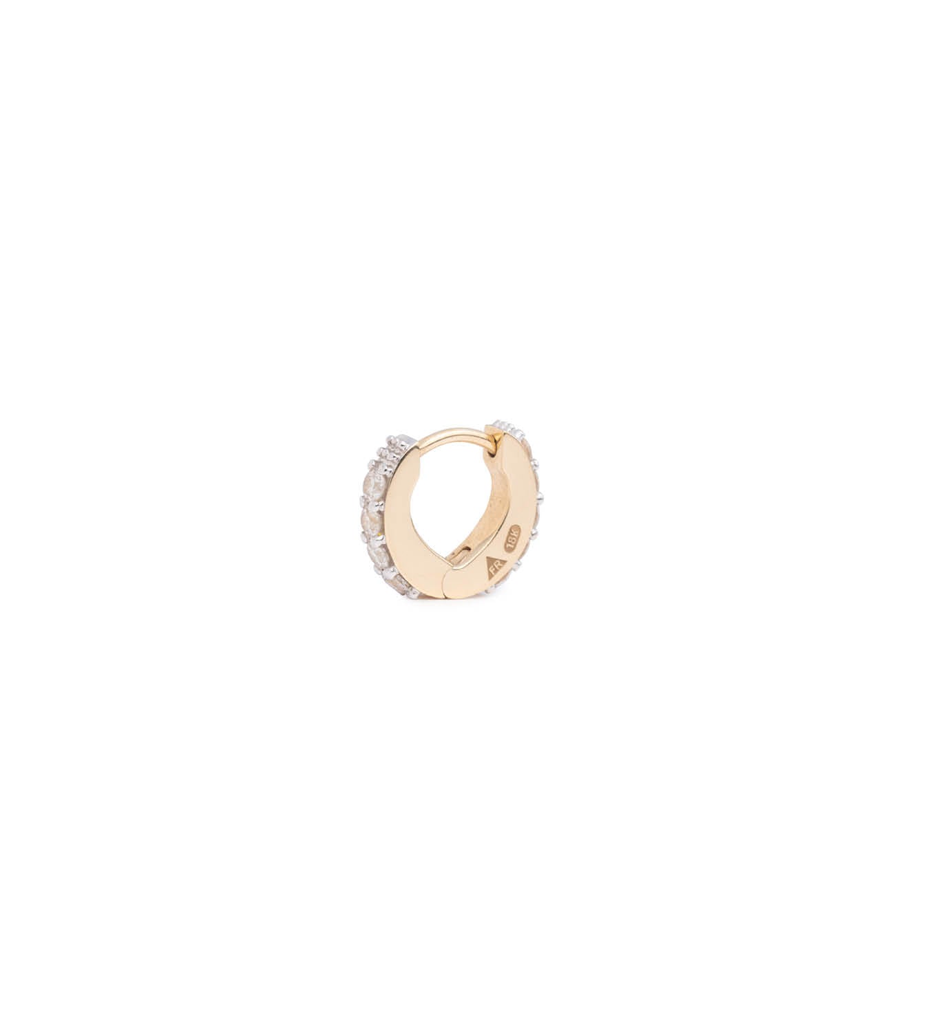 Pave Edge Huggie Earrings - Dainty Diamond Accent Hoop Earrings for Women | Perfect for Everyday Wear, Date Nights & Special Occasions