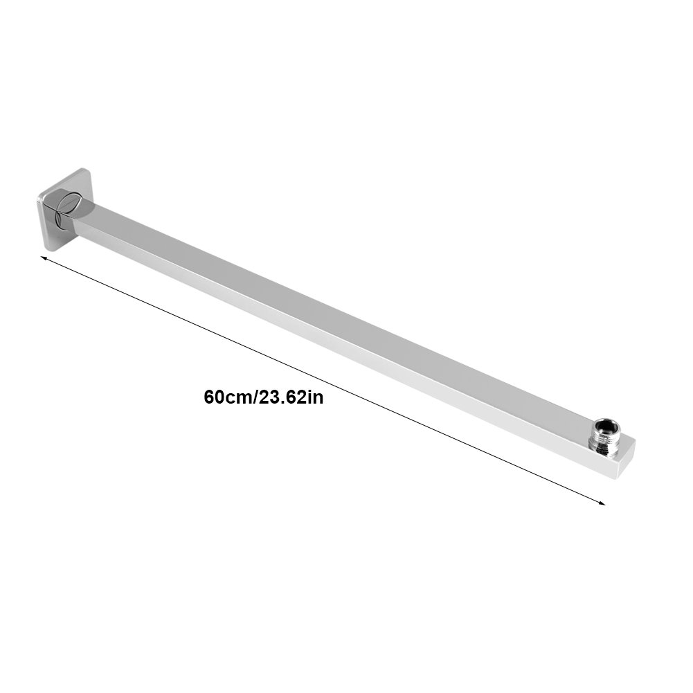 Stainless Steel Shower Extension Arm 60cm/23.62in - Adjustable Wall Mounted Shower Arm for Bathroom, Handheld Showerhead & Rainfall Shower - Perfect for Small Bathrooms, RV & Camping Use