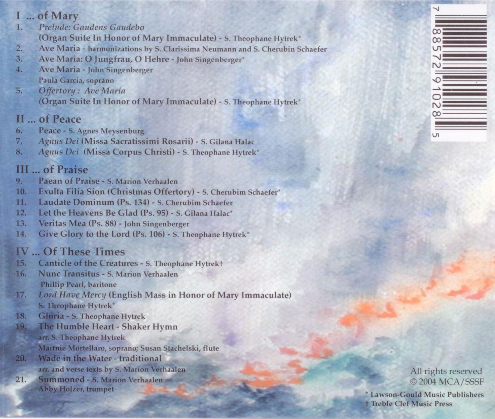Exultate! Sacred Choral Music by the School Sisters of Saint Francis - Perfect for Church Services, Choir Performances & Spiritual Meditation