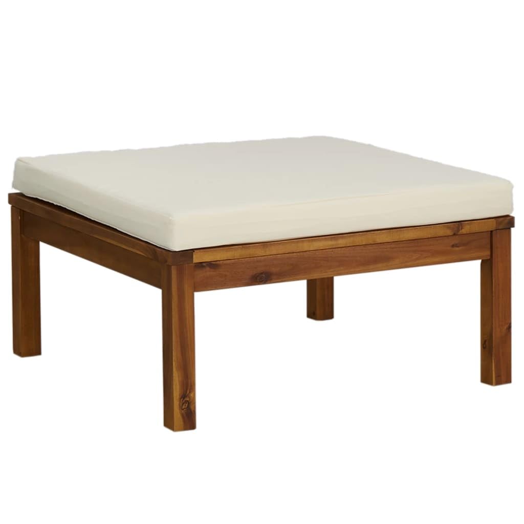 vidaXL 3-Piece Patio Lounge Set - Outdoor Garden Furniture, Sectional Sofa with Cushions, Corner Sofa in Retro Style (Solid Acacia Wood) - Perfect for Backyard, Poolside & Patio Relaxation