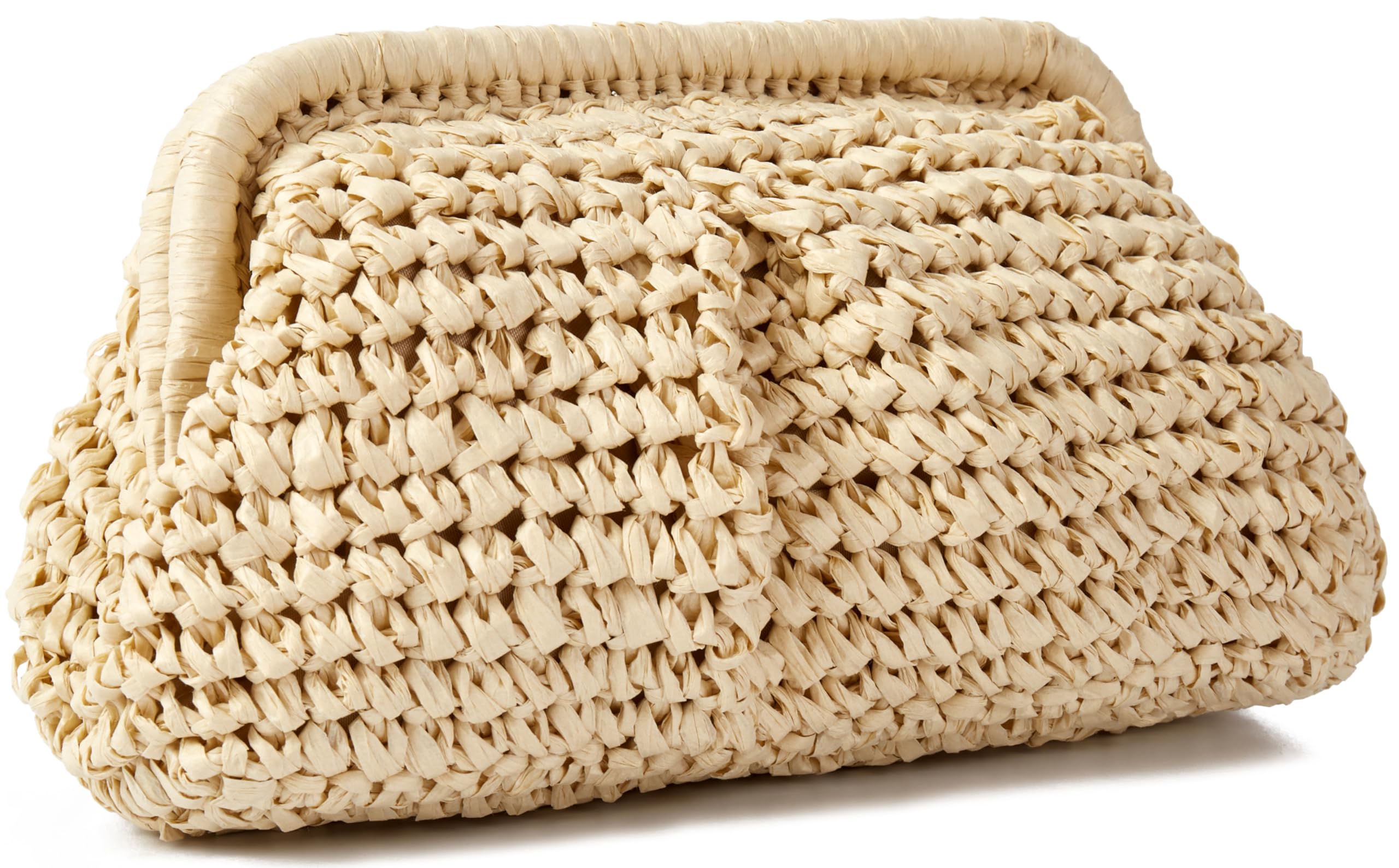 Women's Straw Woven Beach Bag with Detachable Shoulder Strap - Summer Clutch Purse & Pouch Handbag for Vacation, Pool Party, and Outdoor Activities