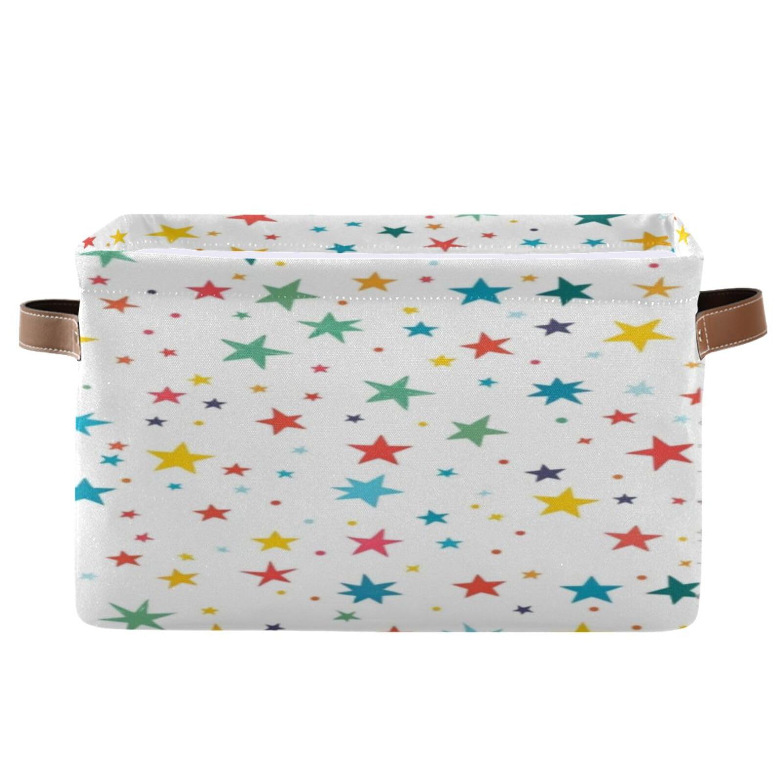 Large Fabric Storage Bins with Handles - Collapsible Closet Organizer Baskets for Shelves, Clothes & Toys | Decorative Home Storage Solution for Bedroom, Nursery & Playroom Organization