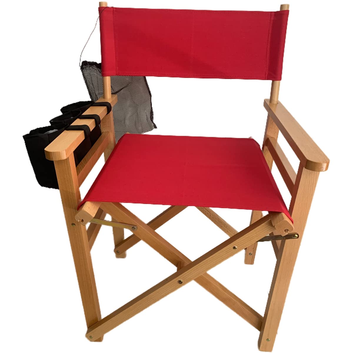 TBACW 5-Piece Director Chair Canvas Replacement Cover Kit - Red Fiberglass Stick & 3-Piece Storage Set (No Wooden Frame) for Movie Chairs, Theater Seating & Outdoor Events