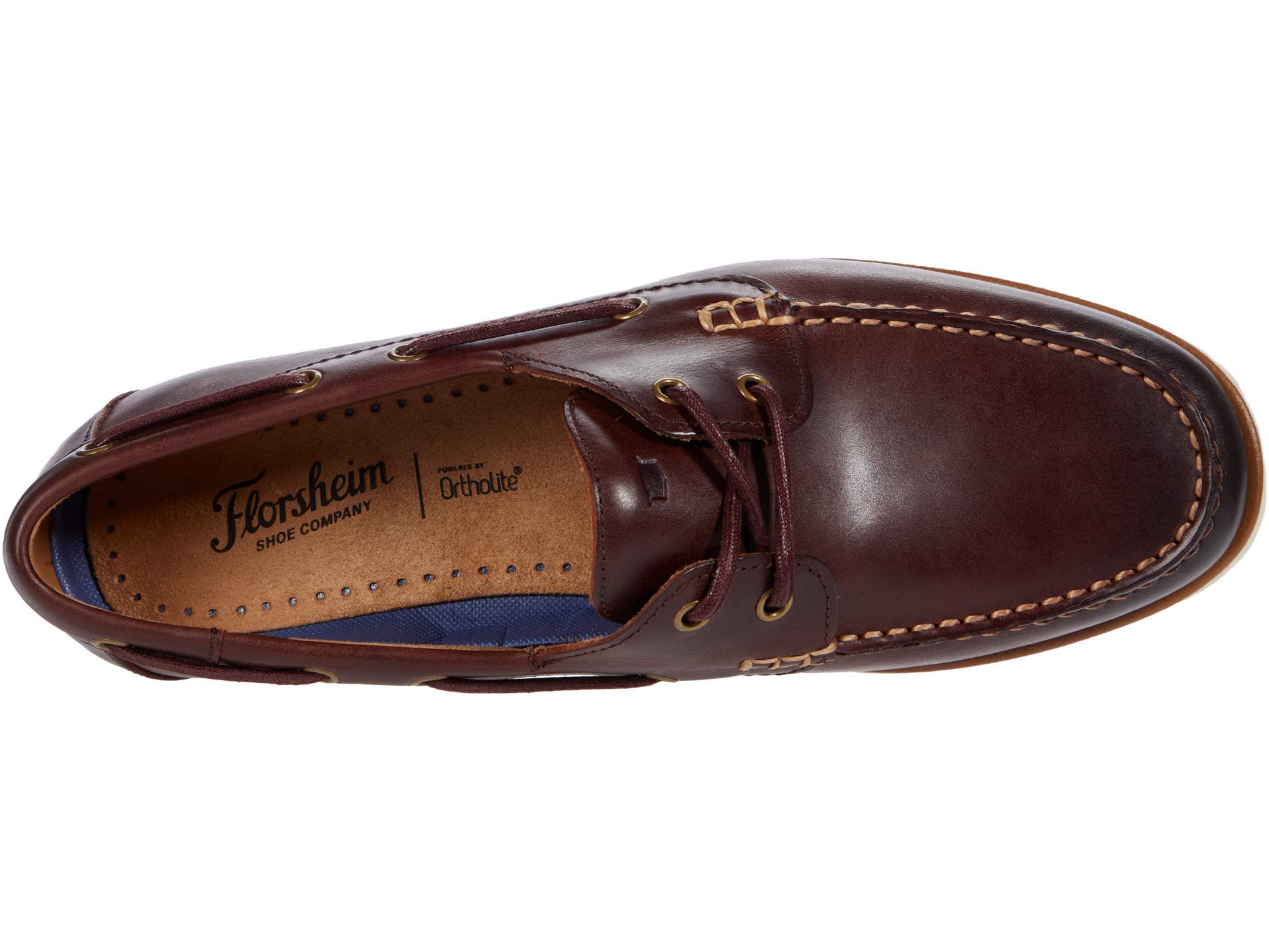 Florsheim Men's Atlantic Boat Shoe - Classic Leather Deck Shoes for Men | Comfortable Slip-On Casual Boat Shoes | Perfect for Sailing, Boating & Summer Outfits
