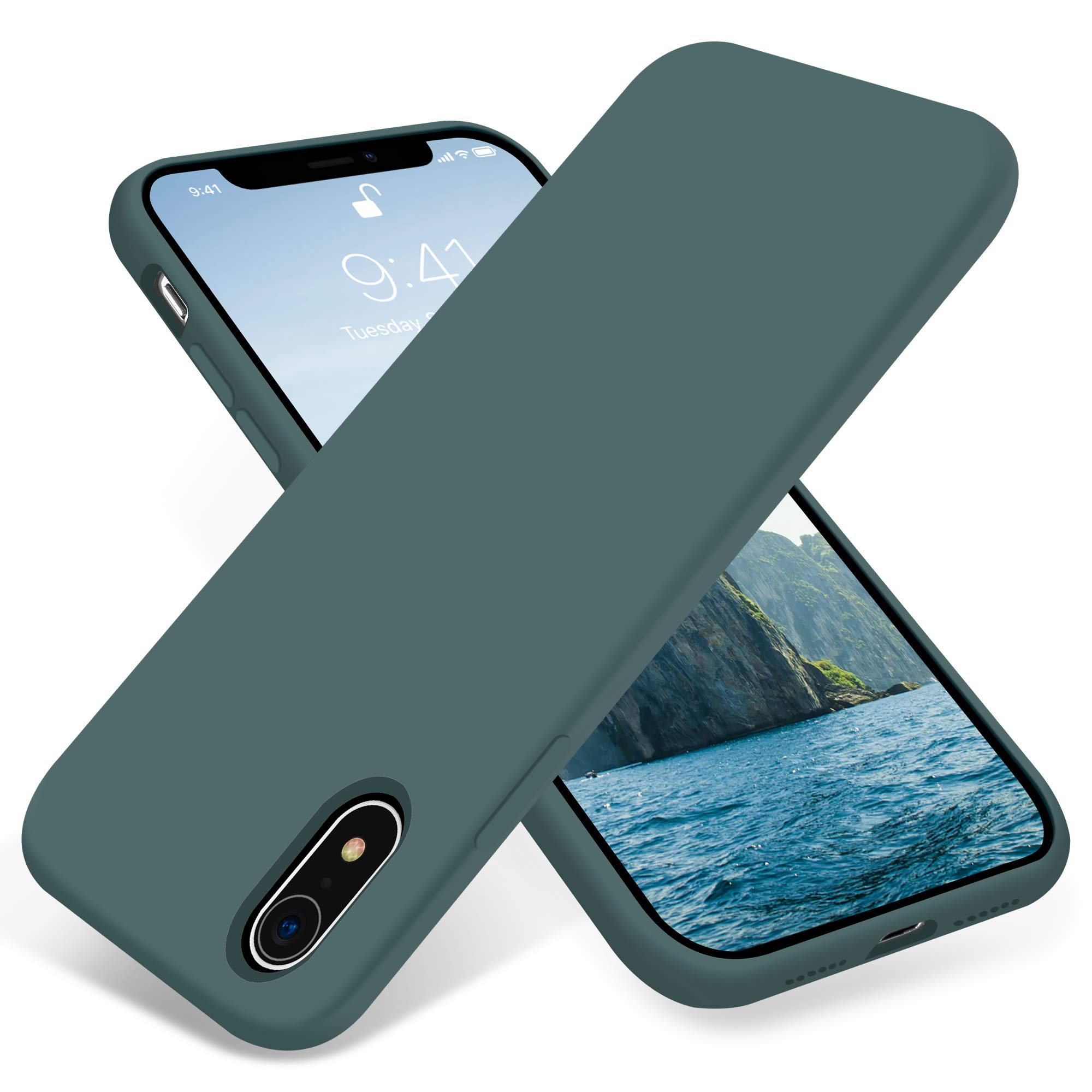 Premium Shockproof Silicone Case for iPhone XR - Full Body Protection, Slim & Anti-Scratch Cover for Apple iPhone XR (Pine Green) | Perfect for Daily Use, Outdoor Activities & Travel Protection