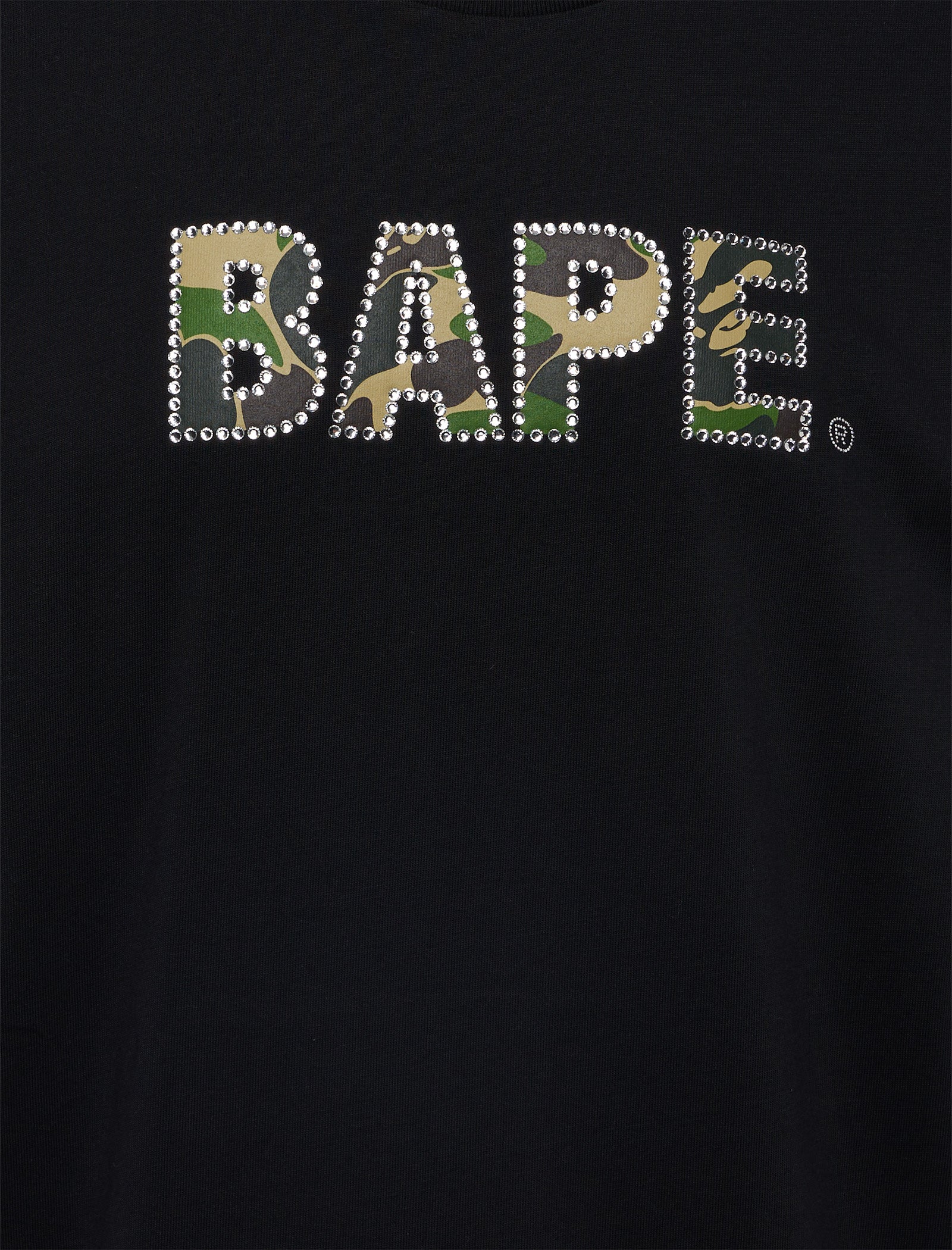 Rhinestone Logo T-Shirt for Women - Sparkling Fashion Top for Casual Wear, Parties & Night Out